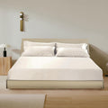3-Piece 100% Mulberry Silk Fitted Sheet Set with 2 Pillowcases, 19 Momme, 16" Deep Pocket