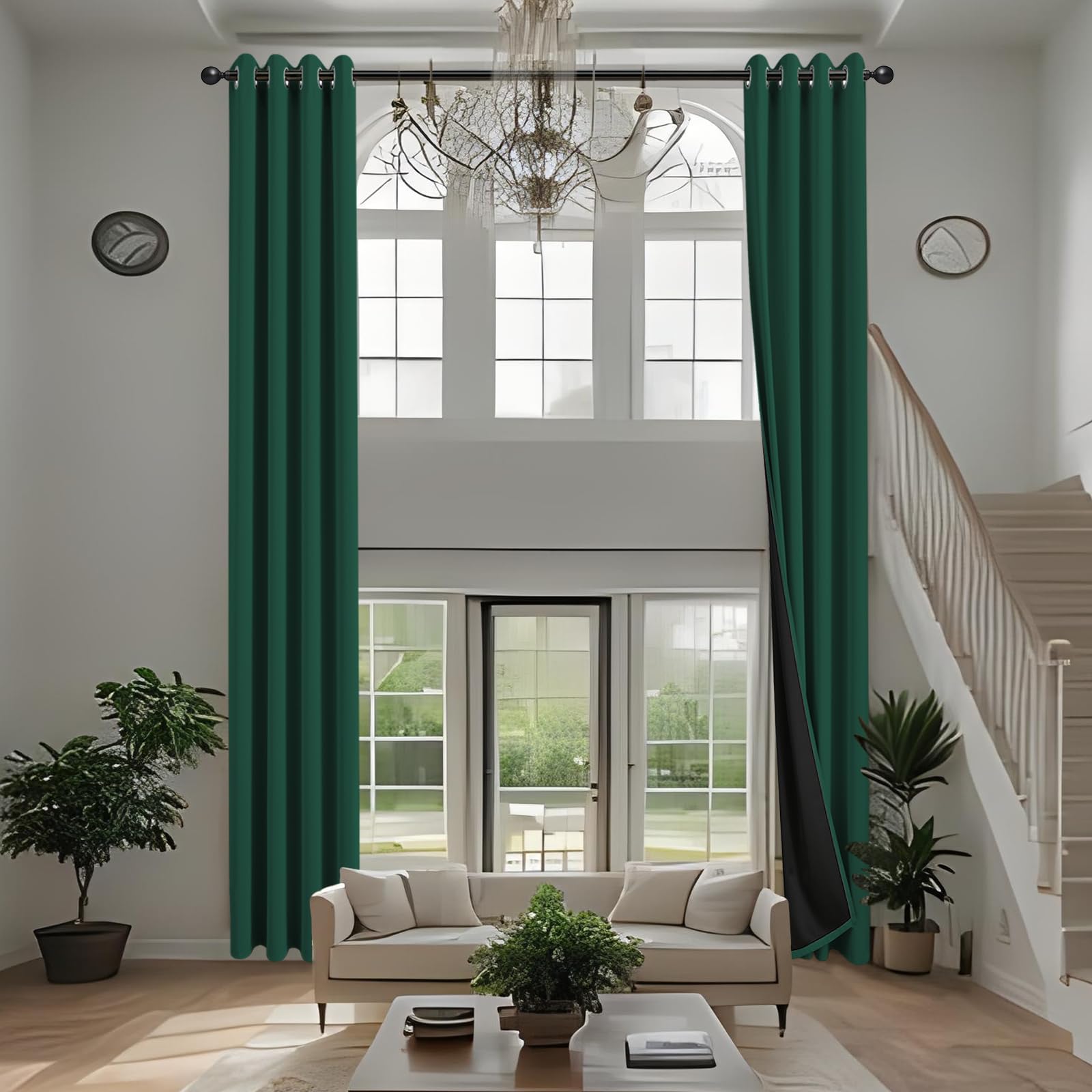 JSFLY 100% Blackout Curtains 84 inch Length for Bedroom 2 Panels