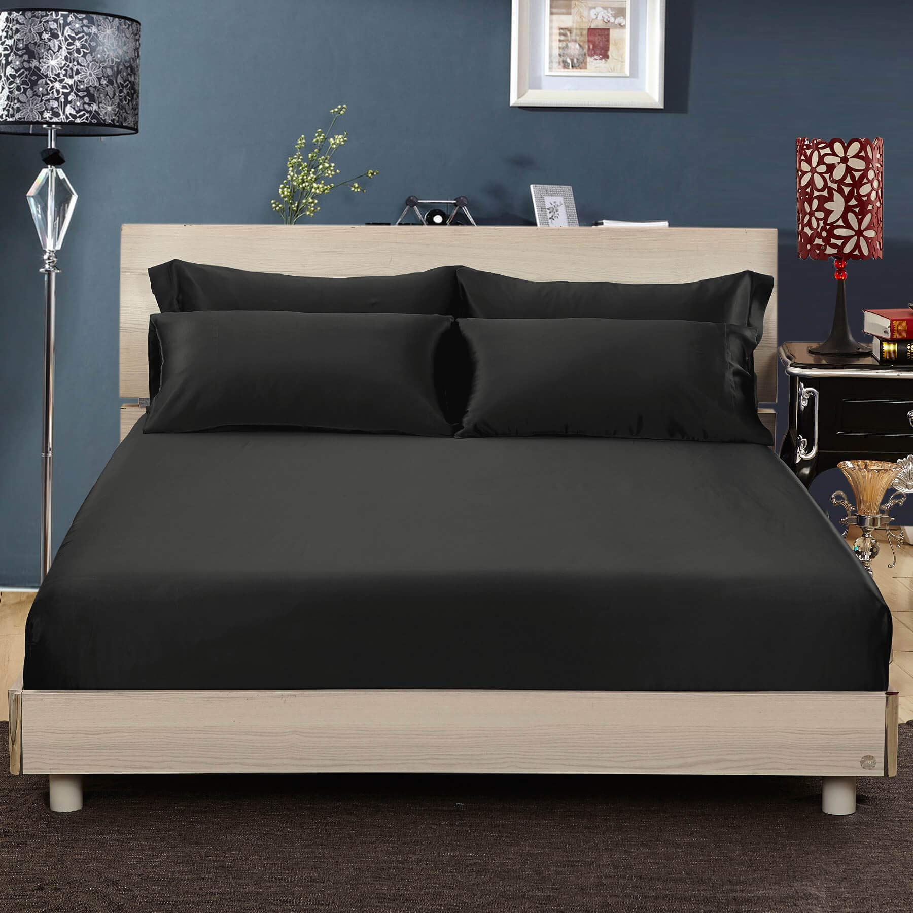 19 Momme 100% Mulberry Silk Fitted Sheet, 16" Deep Pocket
