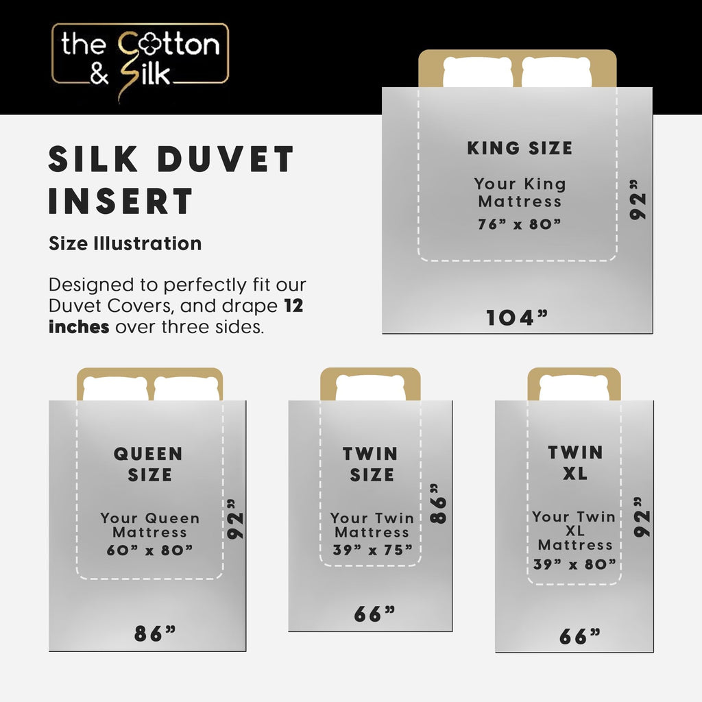 King Size 100% Mulberry Silk Comforter, Ultra Soft & Breathable