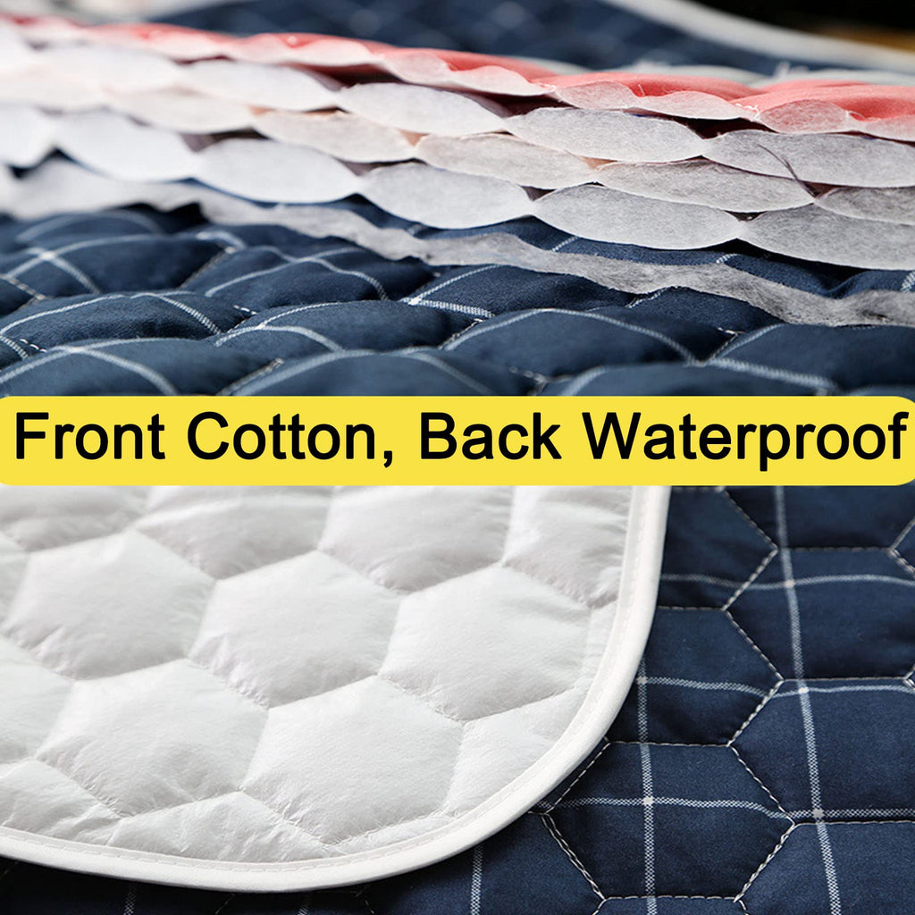 Washable Waterproof Absorbent Bed Protector Pad, 120 × 200 cm