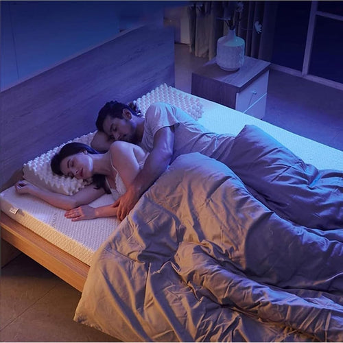 100% Natural Latex Mattress Topper with Removable Washable Cover, 4", 200 × 200 cm