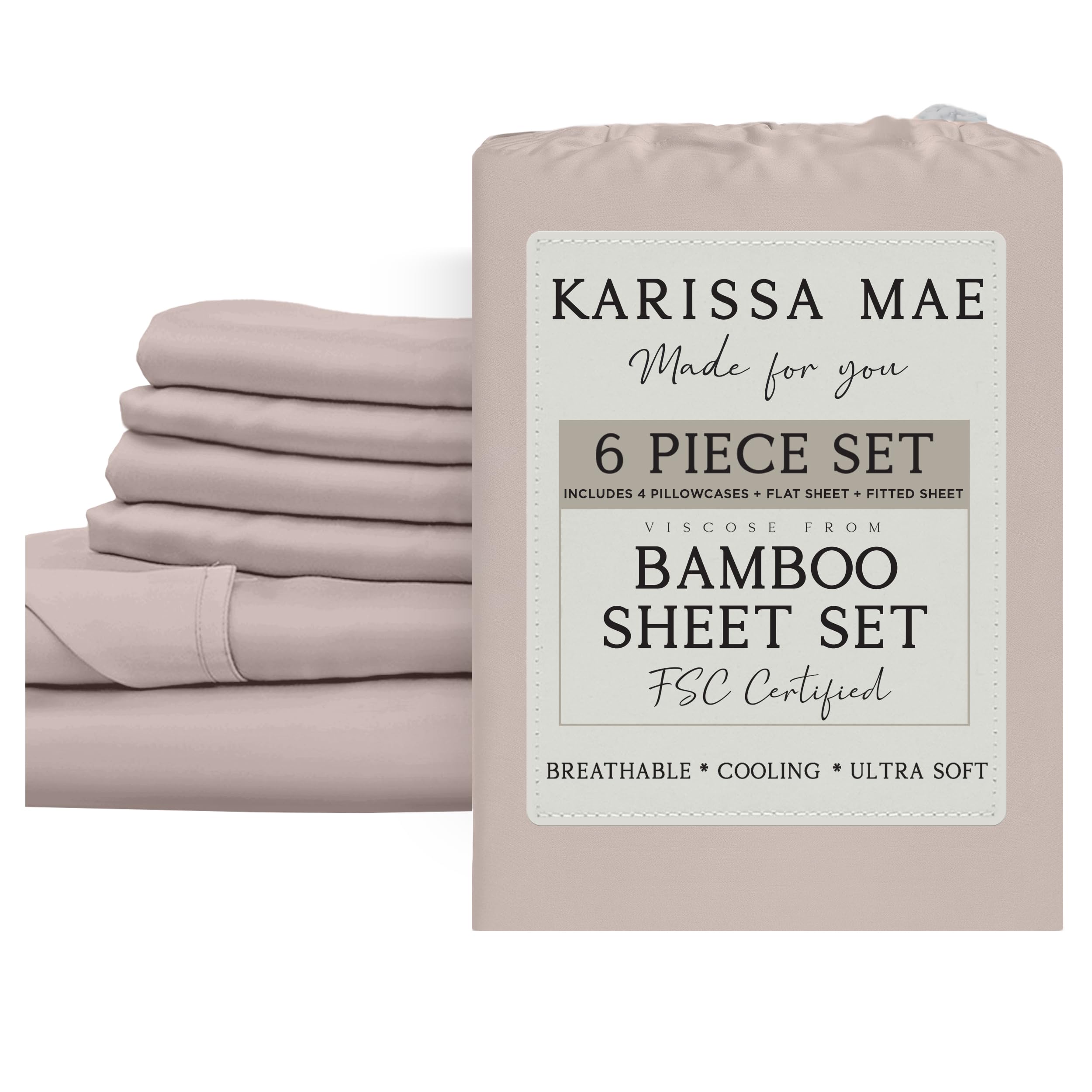 KARISSA MAE Luxury Bamboo Viscose Sheet Set
