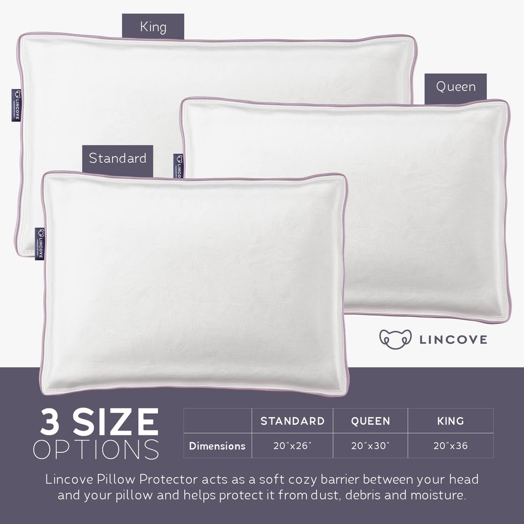 100% Cotton Sateen Pillow Protector, 400 Thread Count