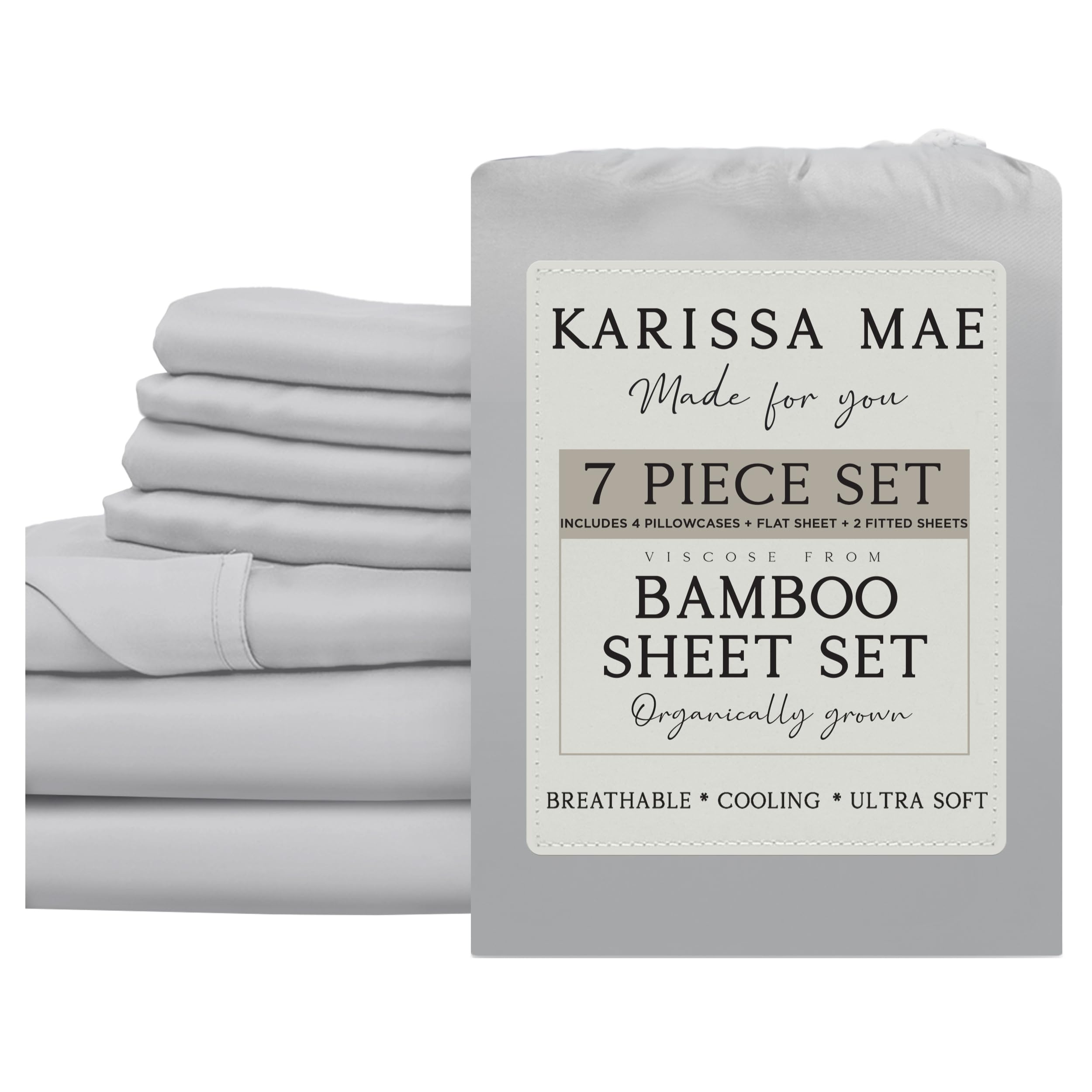 KARISSA MAE Luxury Bamboo Viscose Sheet Set