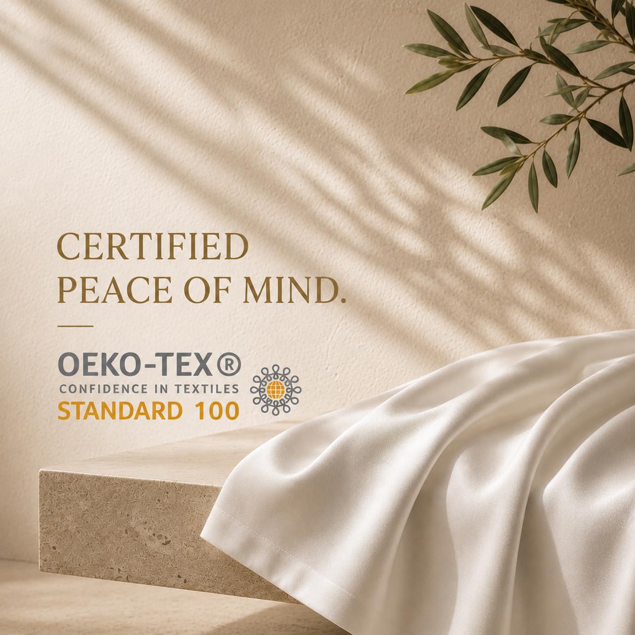 100% Bamboo Viscose Cooling Sheet Set, 300 Thread Count, Deep Pocket, White