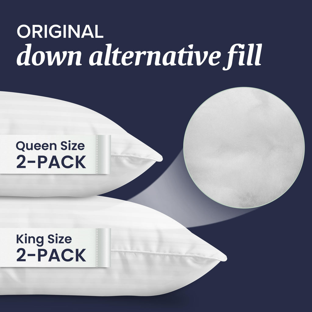 2-Piece King Size Pillow & Pillow Protector Set