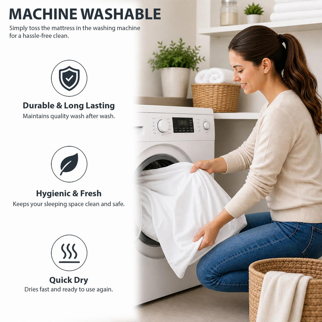 Waterproof Zippered Mattress Encasement, Breathable & Machine Washable