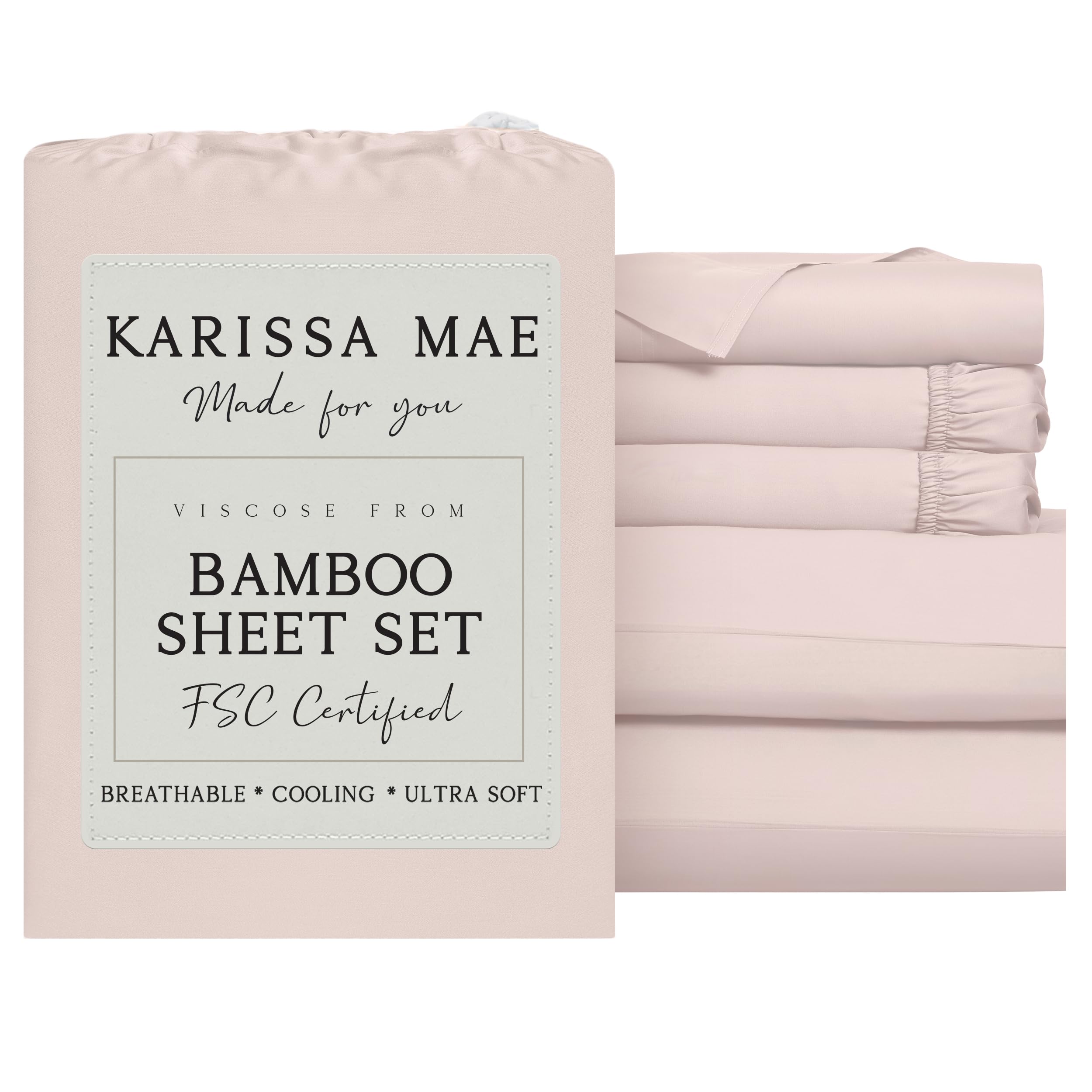 KARISSA MAE Luxury Bamboo Viscose Sheet Set