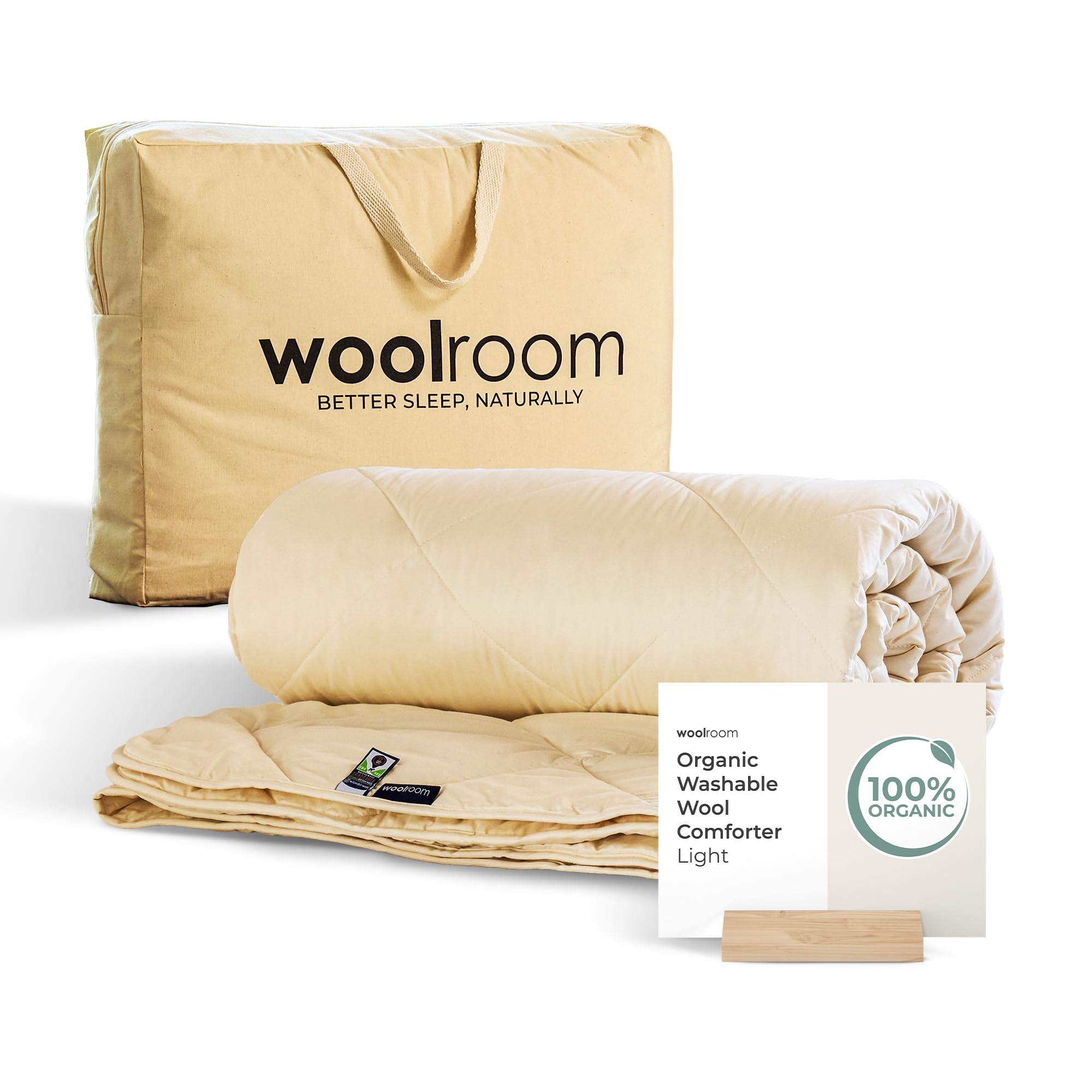 Organic Wool Down Alternative Comforter with Cotton Cover