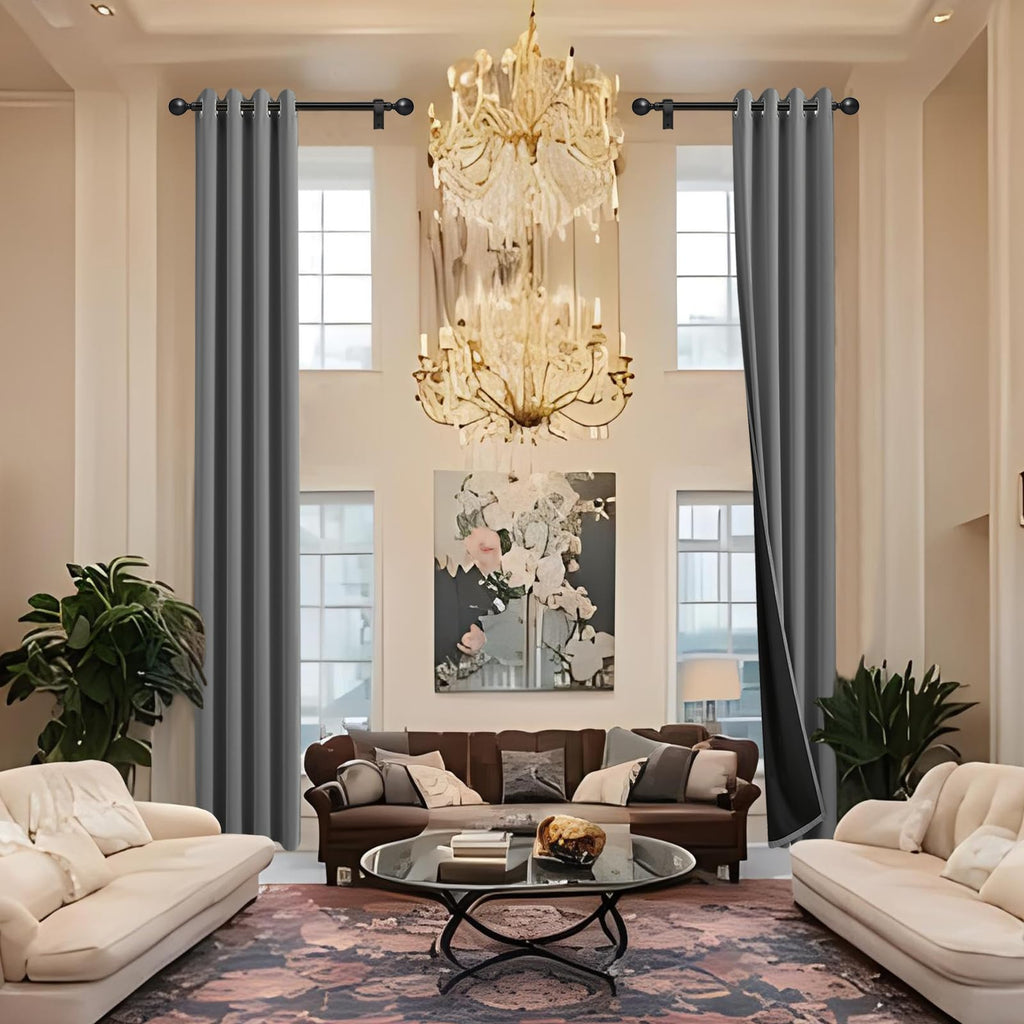 JSFLY 100% Blackout Curtains 84 inch Length for Bedroom 2 Panels