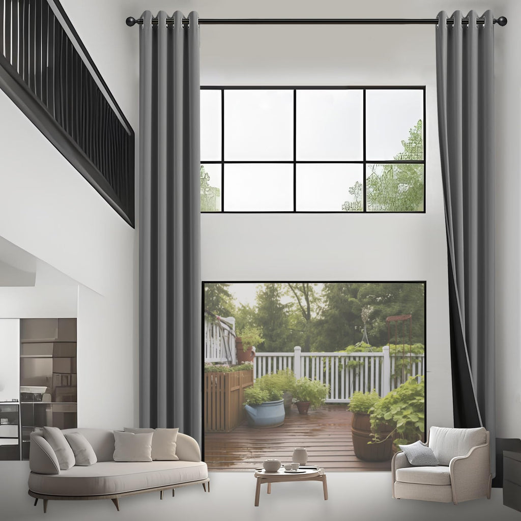 JSFLY 100% Blackout Curtains 84 inch Length for Bedroom 2 Panels