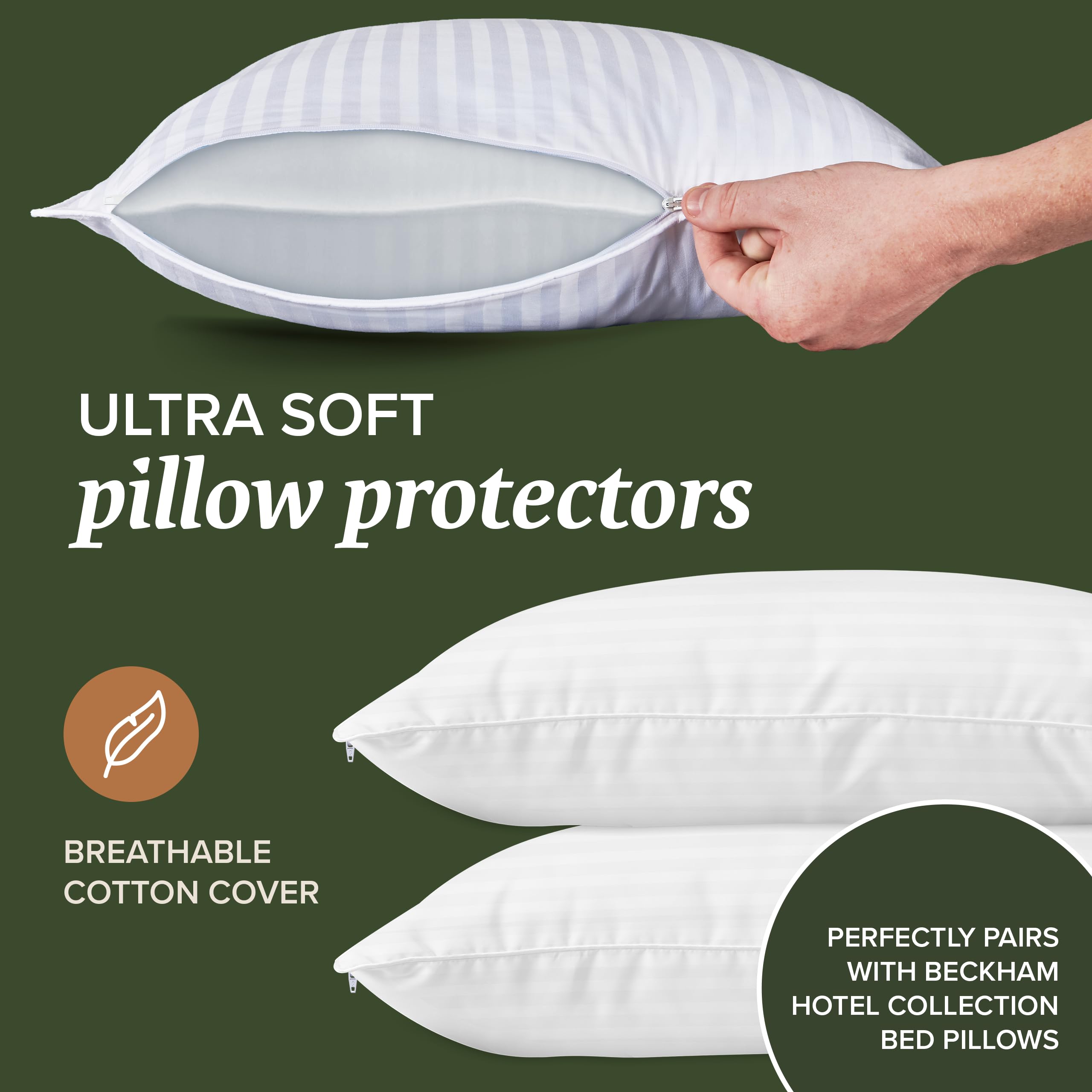 2-Piece King Size Pillow & Pillow Protector Set