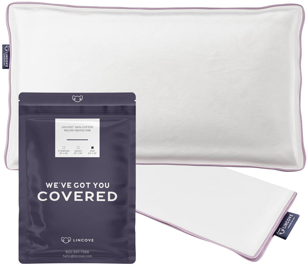 100% Cotton Sateen Pillow Protector, 400 Thread Count