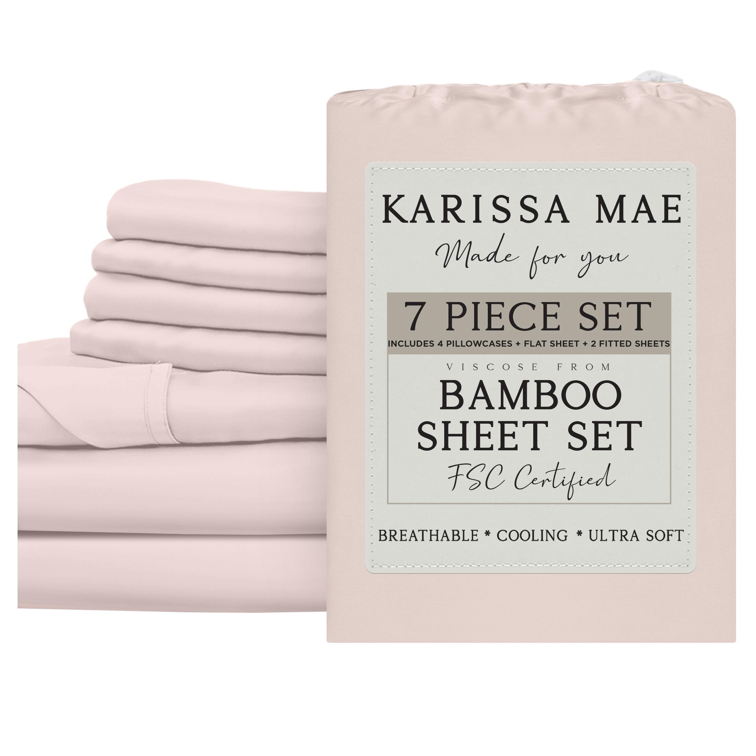 KARISSA MAE Luxury Bamboo Viscose Sheet Set