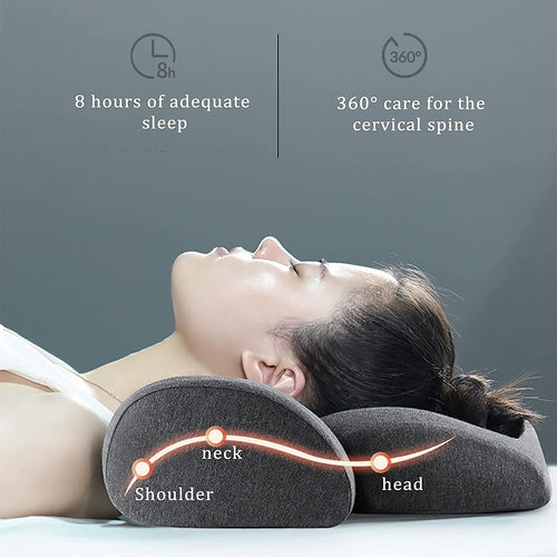 2-in-1 Ergonomic Contour Memory Foam Cervical Pillow