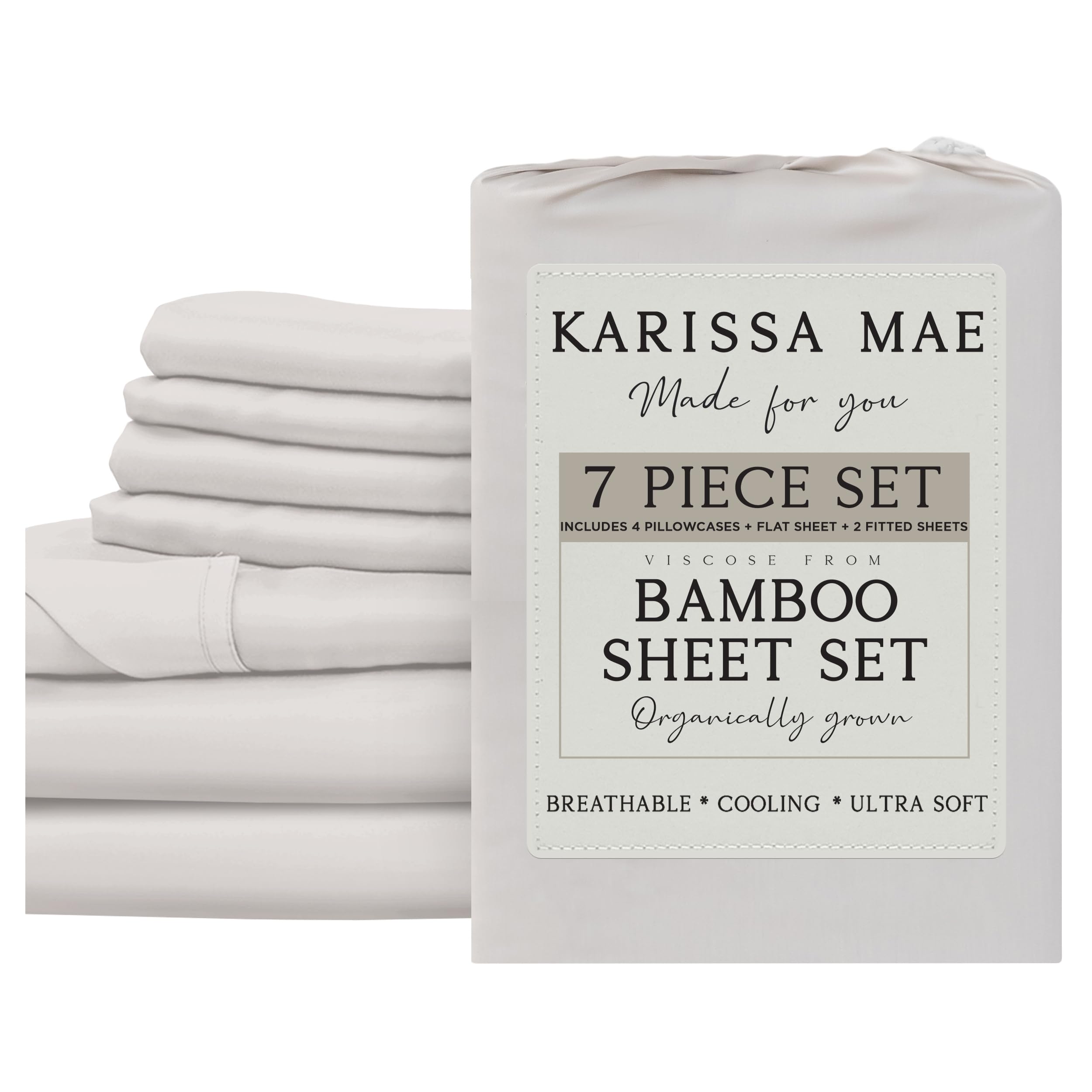 KARISSA MAE Luxury Bamboo Viscose Sheet Set
