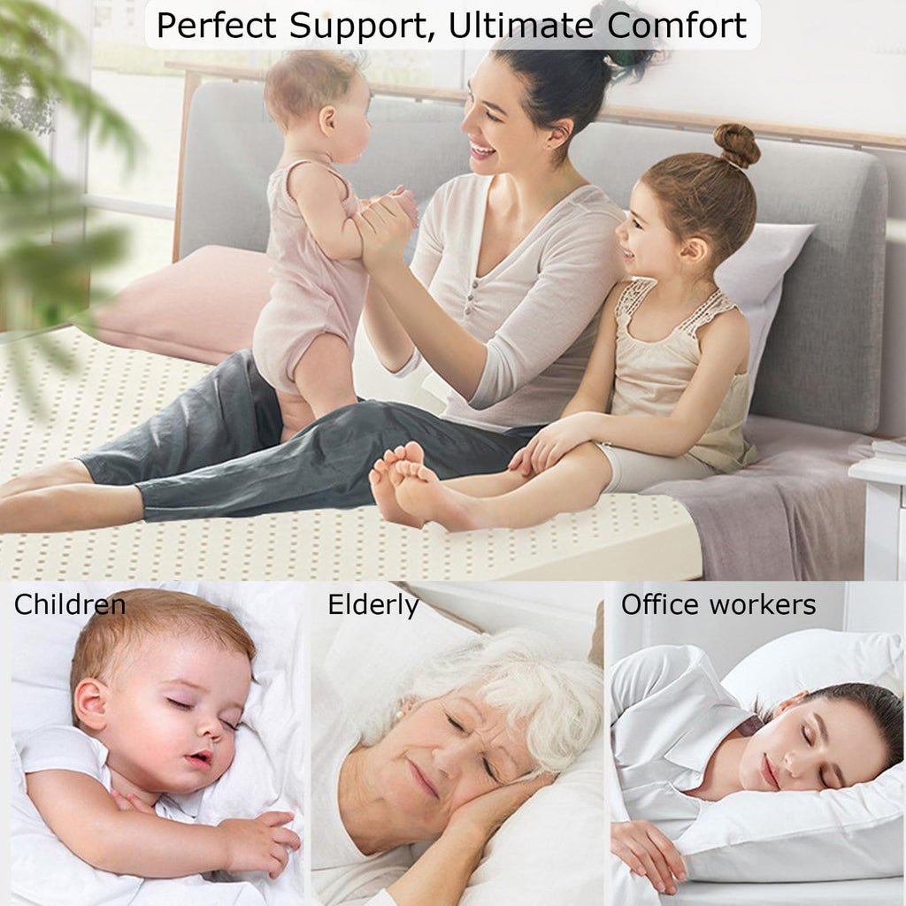 Natural Latex Mattress Topper with Breathable Cover