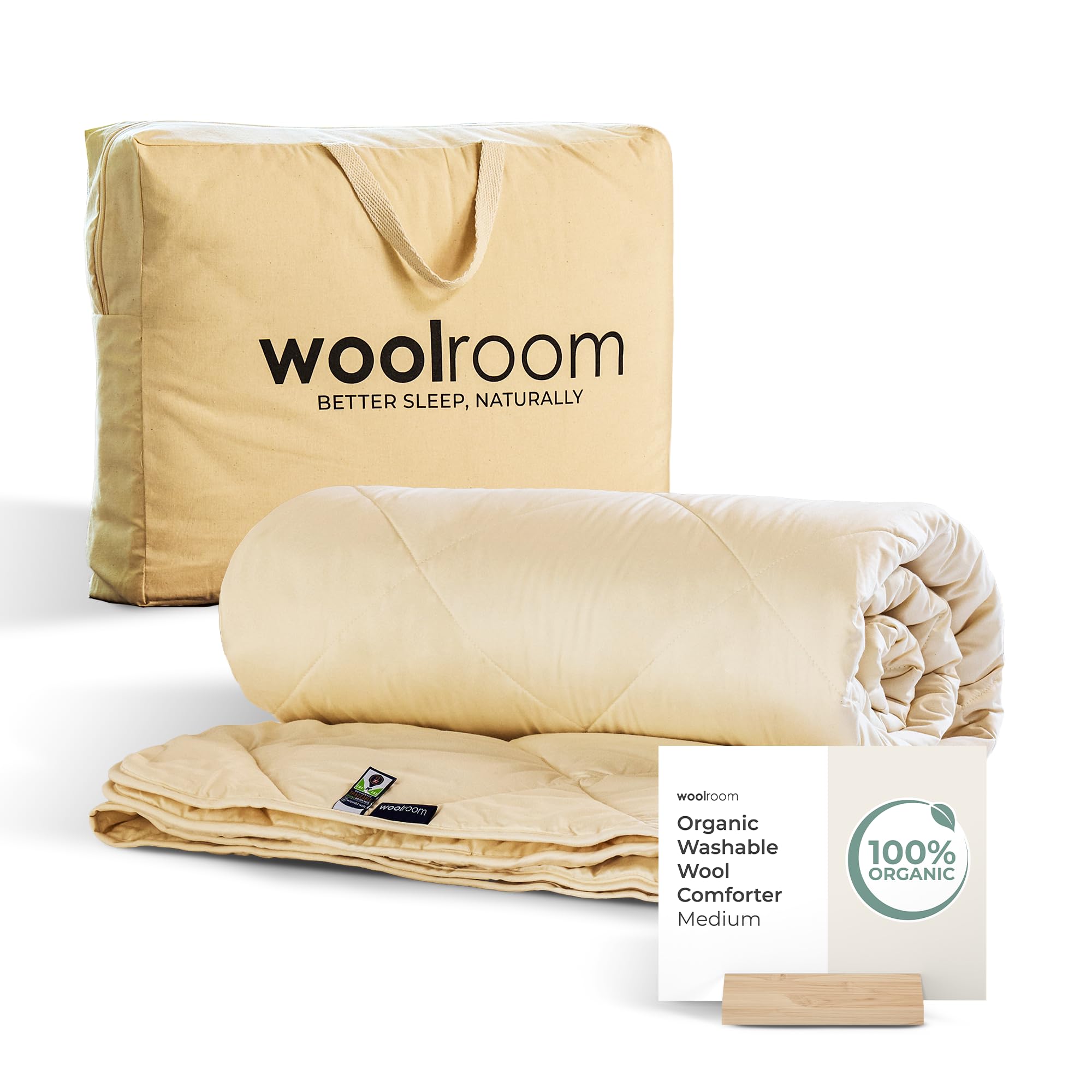 Organic Wool Down Alternative Comforter with Cotton Cover