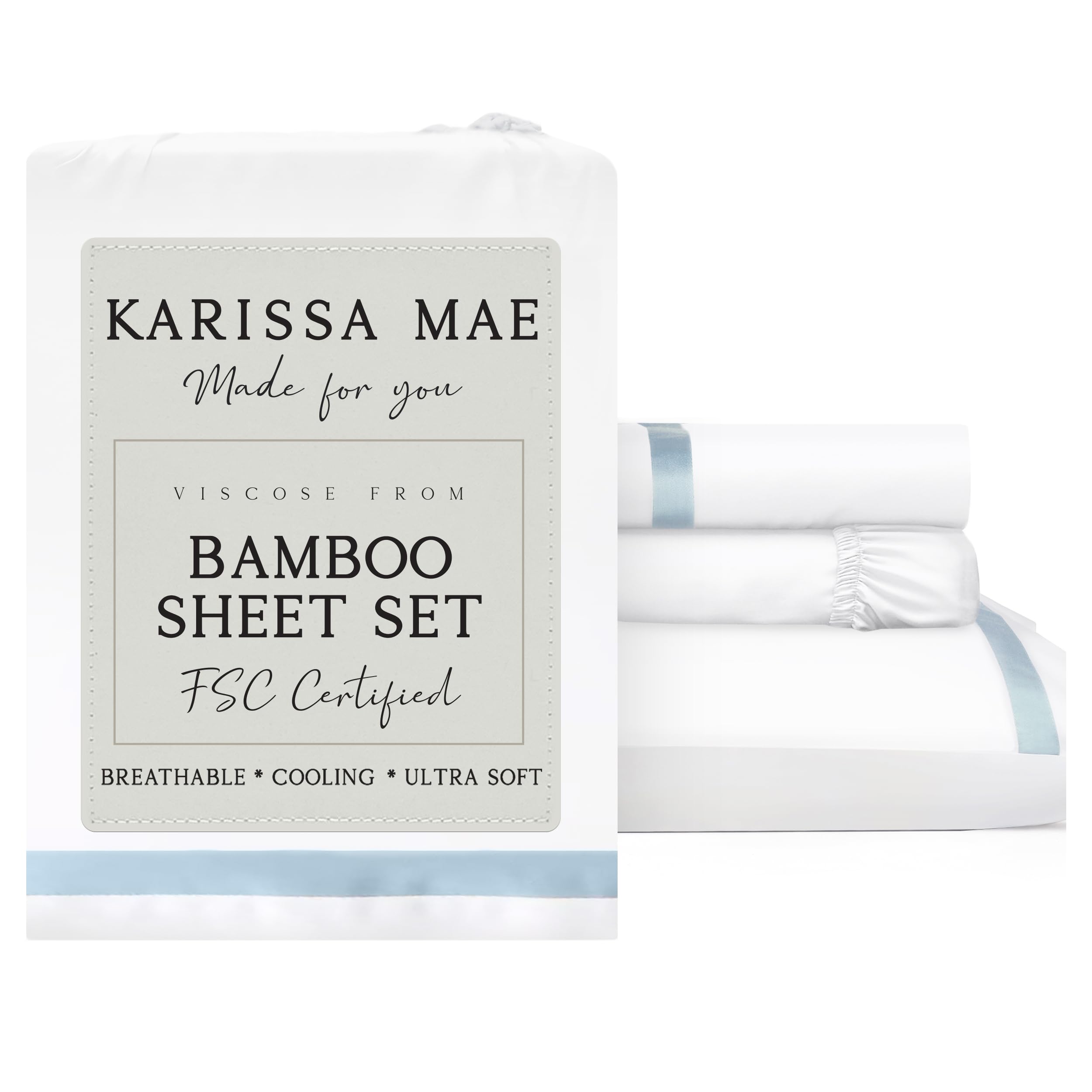 KARISSA MAE Luxury Bamboo Viscose Sheet Set