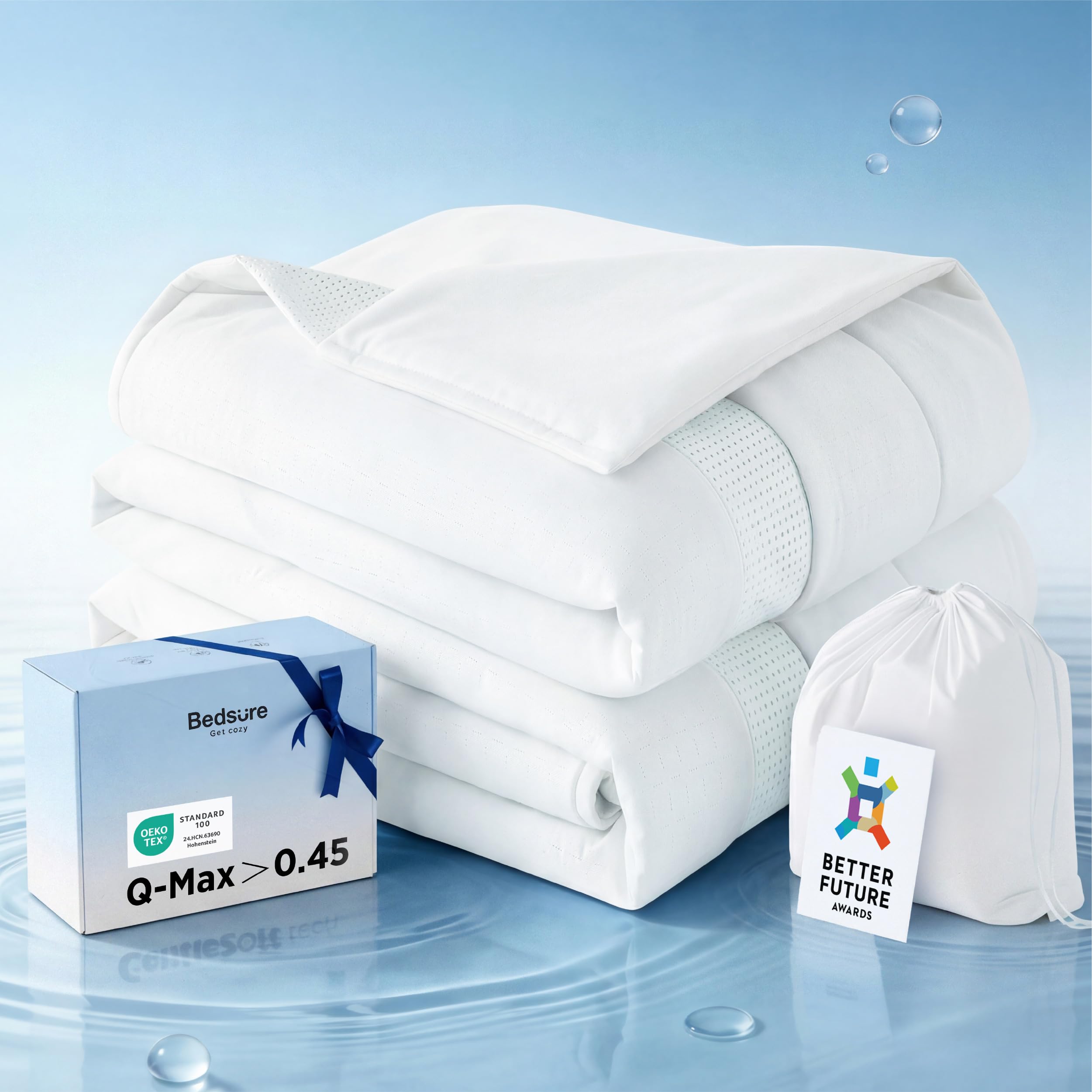 Ultra-Breathable Cooling Comforter, Lightweight Summer Duvet