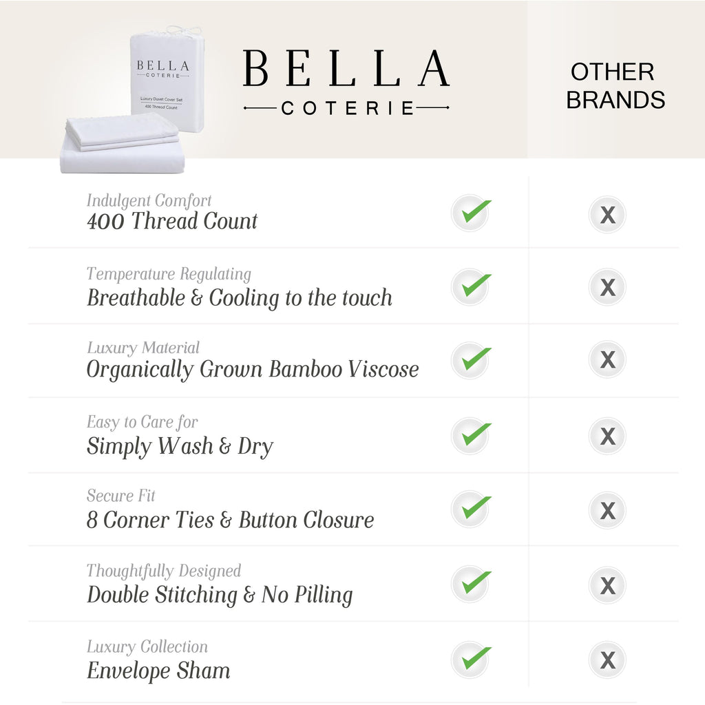 Bella Coterie | Luxury Bamboo Viscose Duvet Cover Set