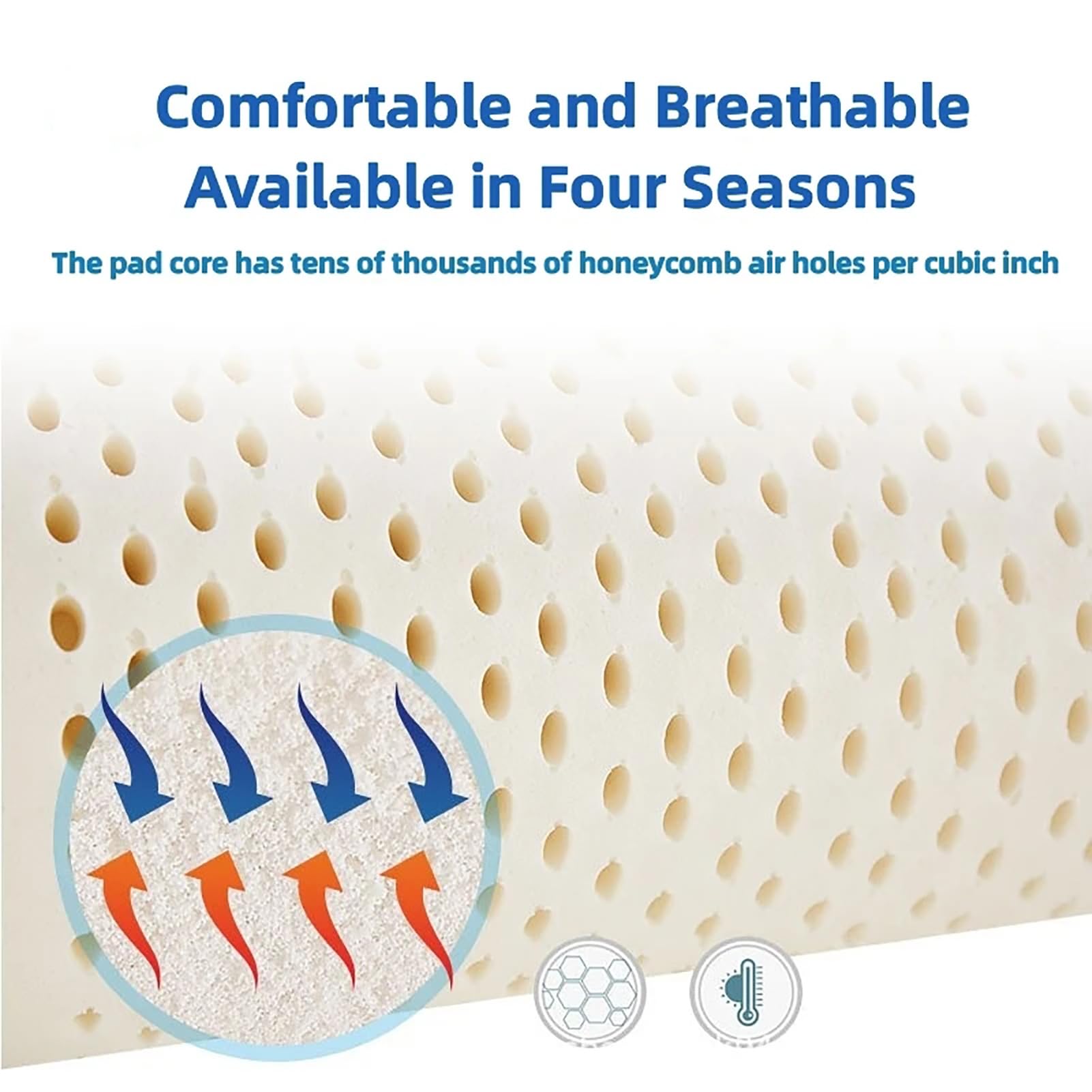 Natural Latex Mattress Topper, Medium Firm, 7.5 cm, 135 × 200 cm