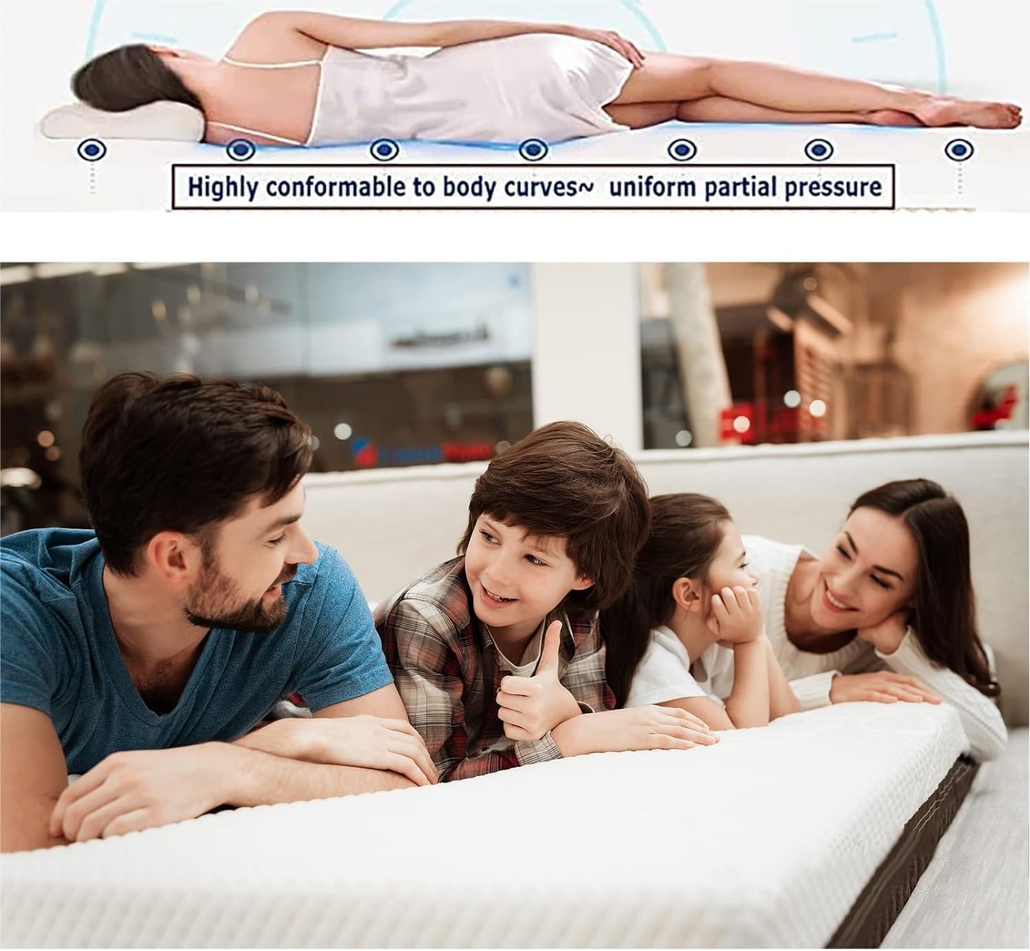 Natural Latex Mattress Topper, Breathable & Supportive, 7.5 cm, 135 × 190 cm