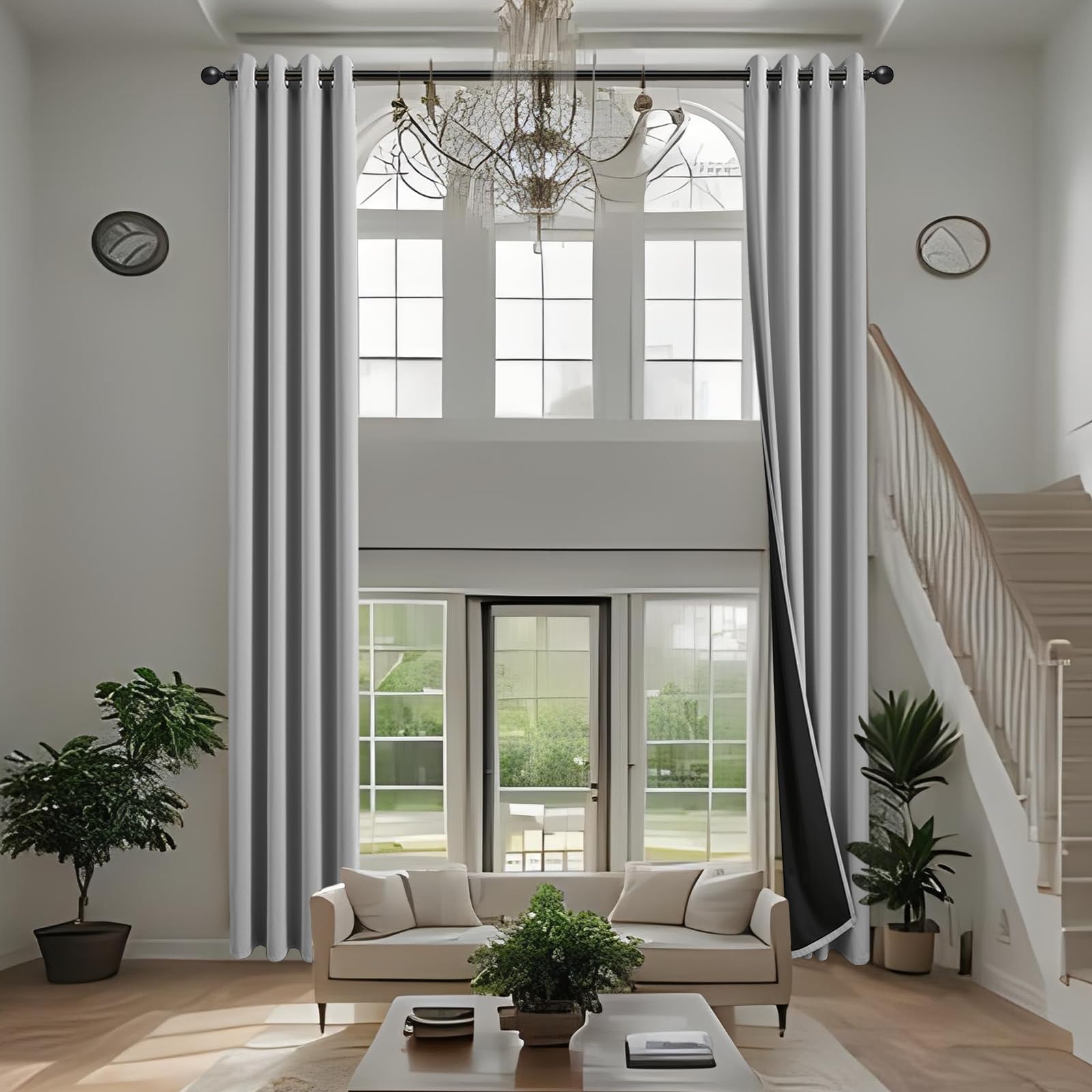 JSFLY 100% Blackout Curtains 84 inch Length for Bedroom 2 Panels