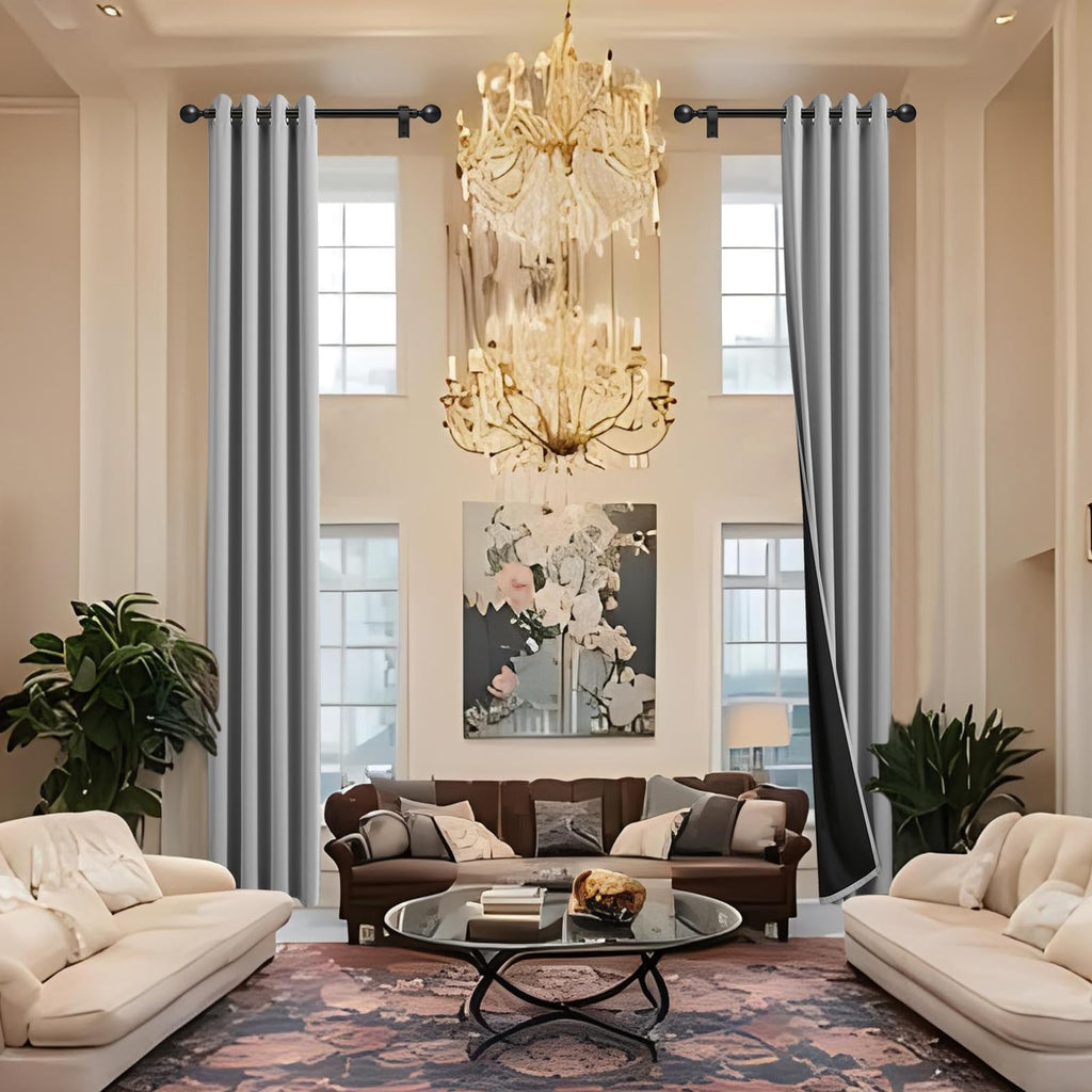 JSFLY 100% Blackout Curtains 84 inch Length for Bedroom 2 Panels
