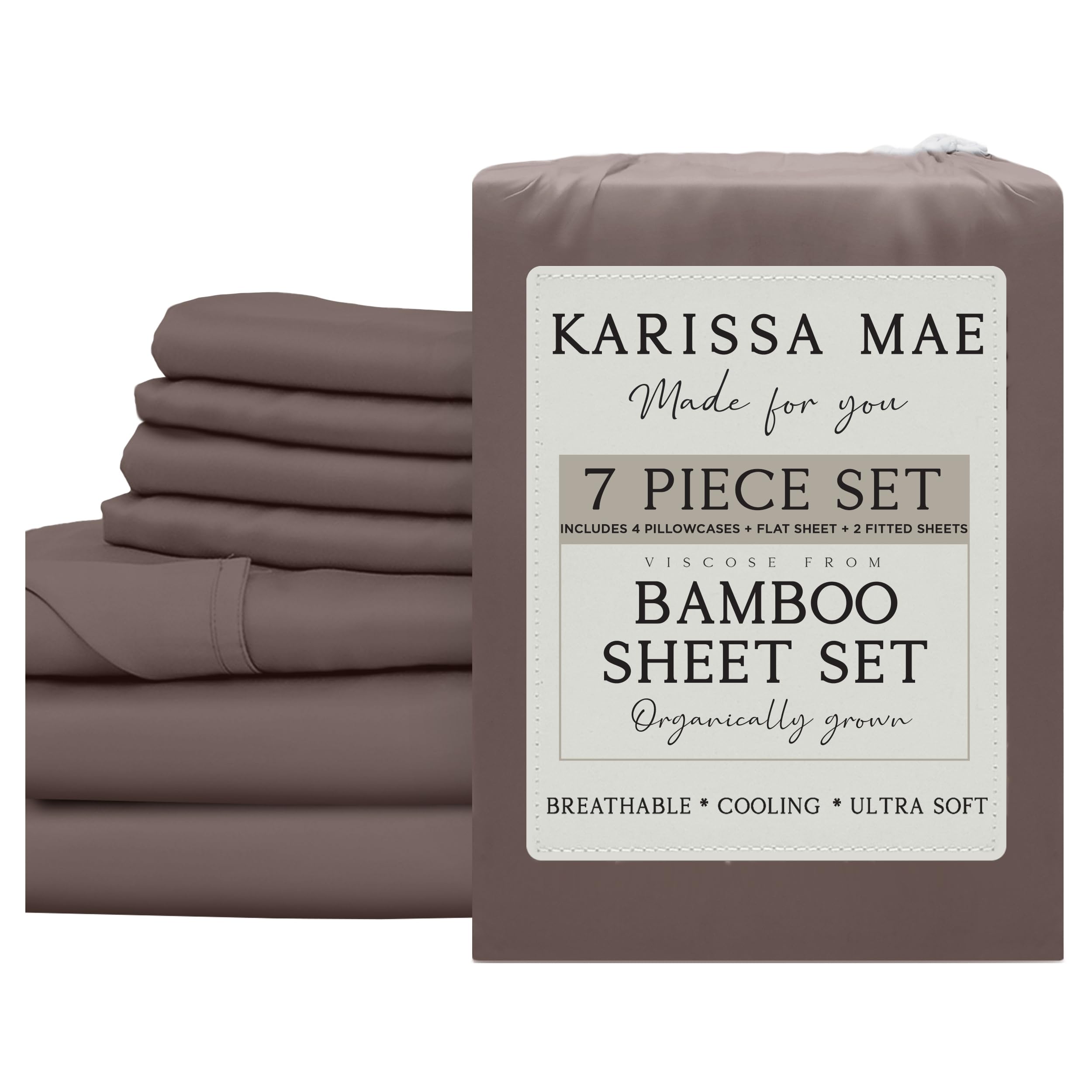 KARISSA MAE Luxury Bamboo Viscose Sheet Set