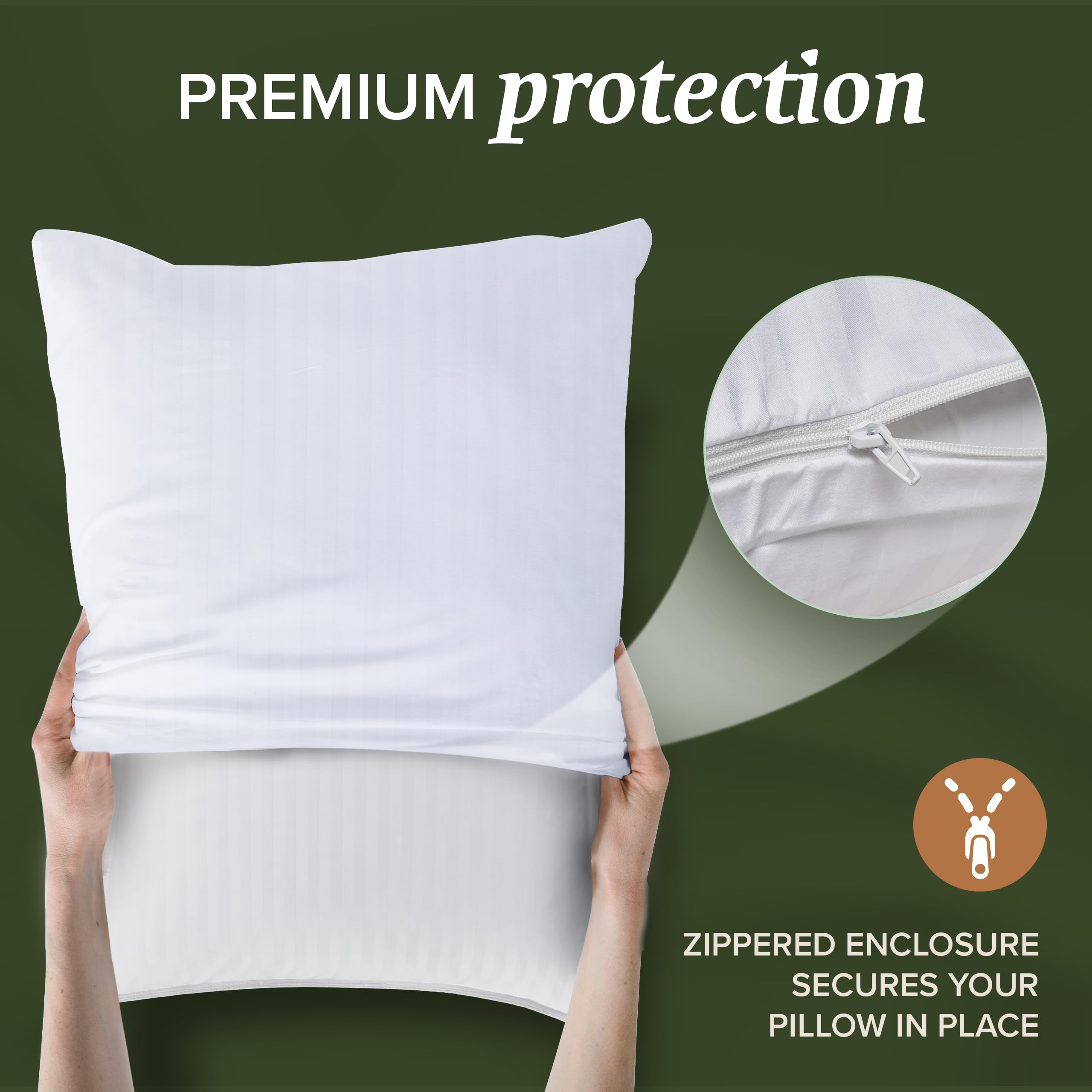 2-Piece King Size Pillow & Pillow Protector Set