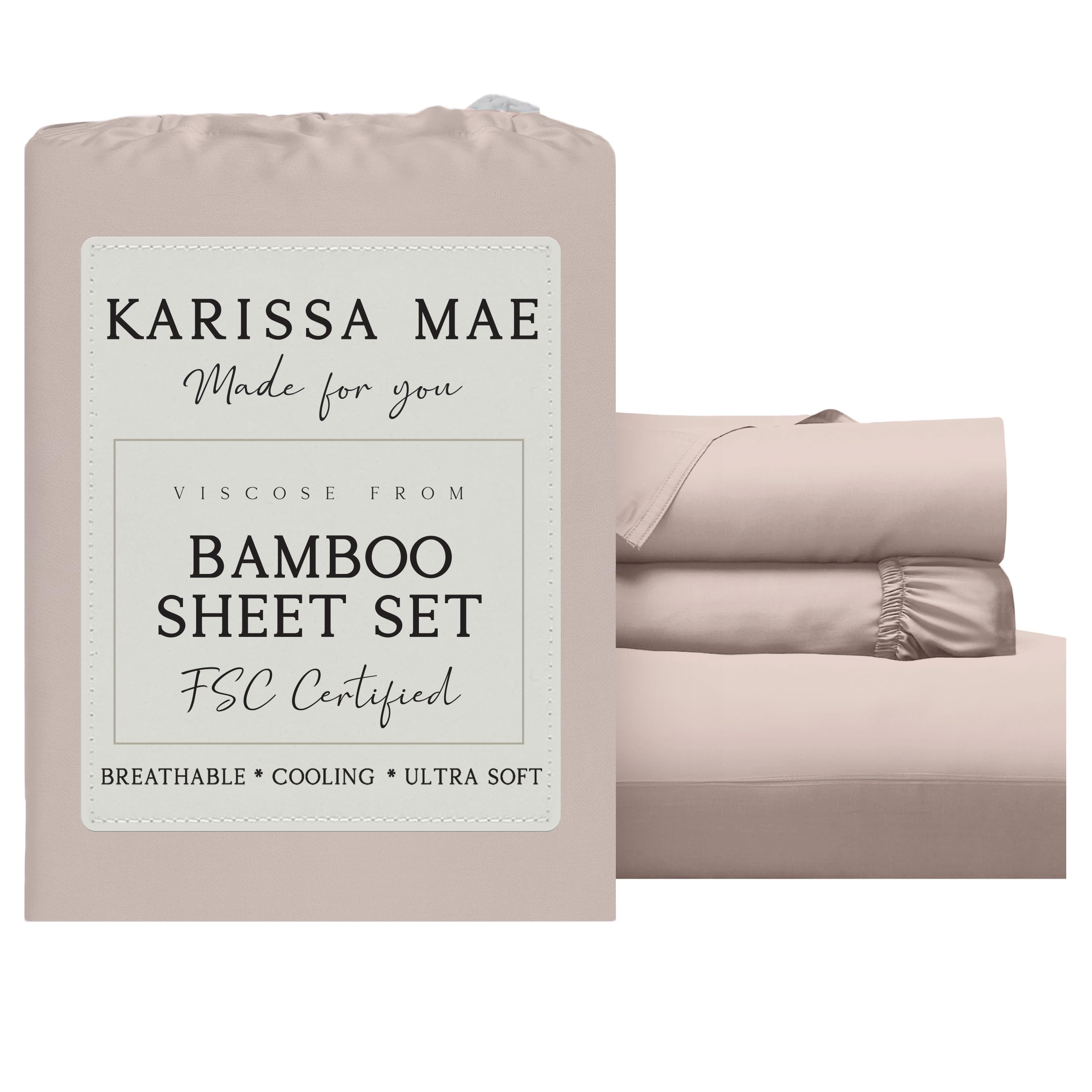 KARISSA MAE Luxury Bamboo Viscose Sheet Set