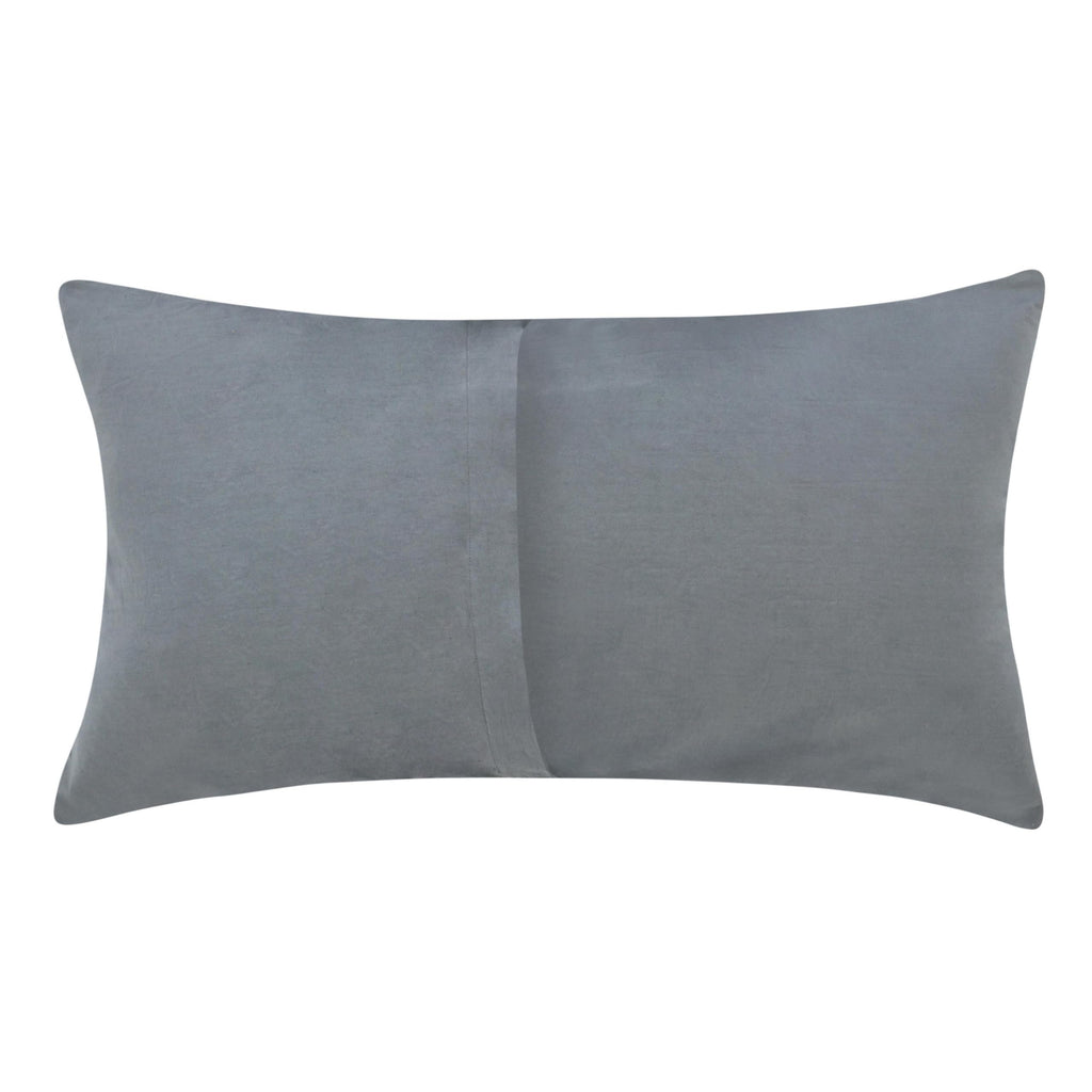 Cotton & Belgian Flax Linen King Pillow Sham, Marina Blue, 20 × 36 in