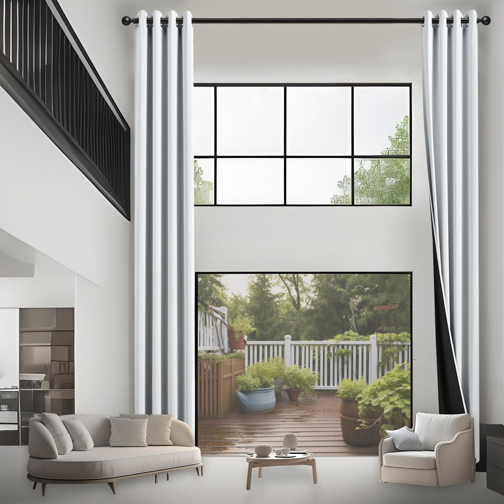 JSFLY 100% Blackout Curtains 84 inch Length for Bedroom 2 Panels
