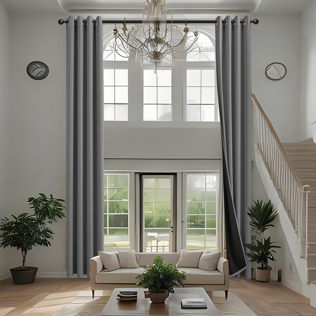 JSFLY 100% Blackout Curtains 84 inch Length for Bedroom 2 Panels
