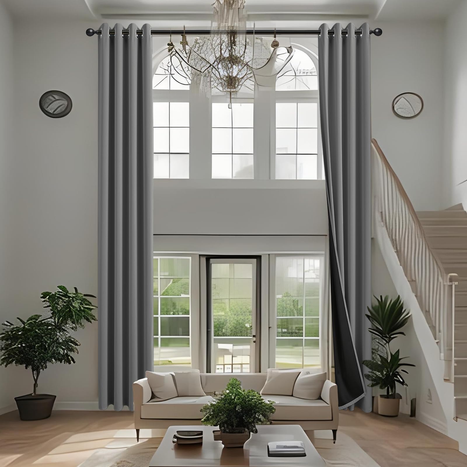 JSFLY 100% Blackout Curtains 84 inch Length for Bedroom 2 Panels