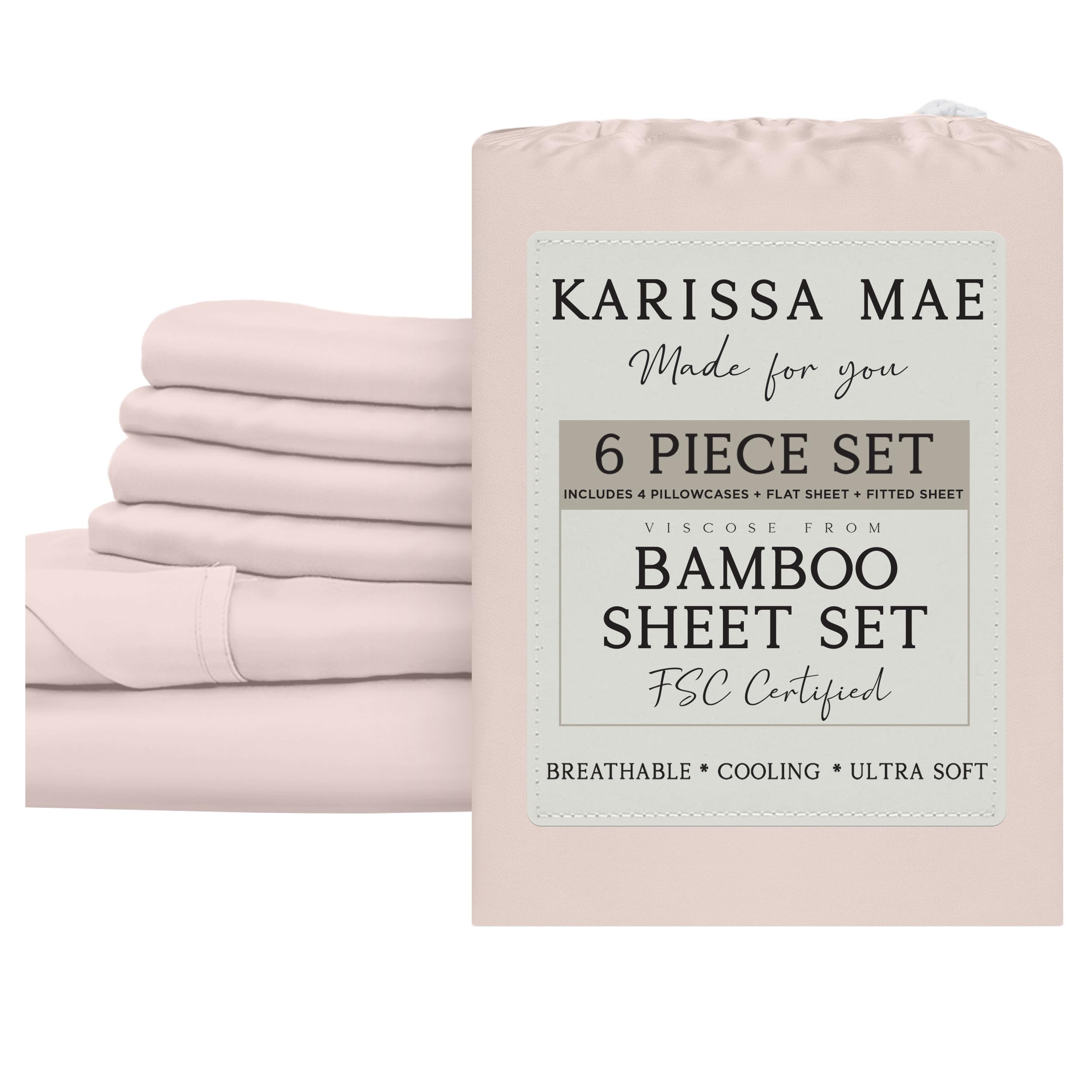 KARISSA MAE Luxury Bamboo Viscose Sheet Set