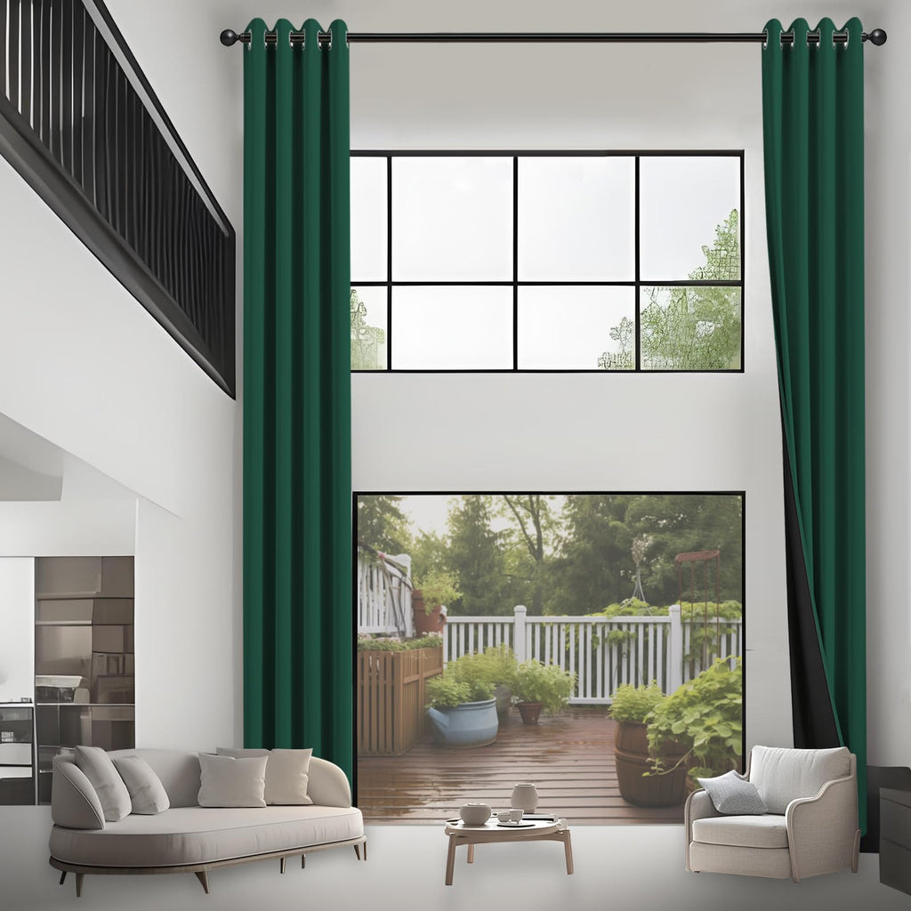 JSFLY 100% Blackout Curtains 84 inch Length for Bedroom 2 Panels
