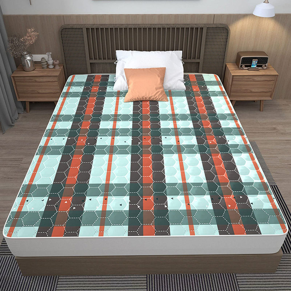 Washable Waterproof Absorbent Bed Protector Pad, 120 × 200 cm