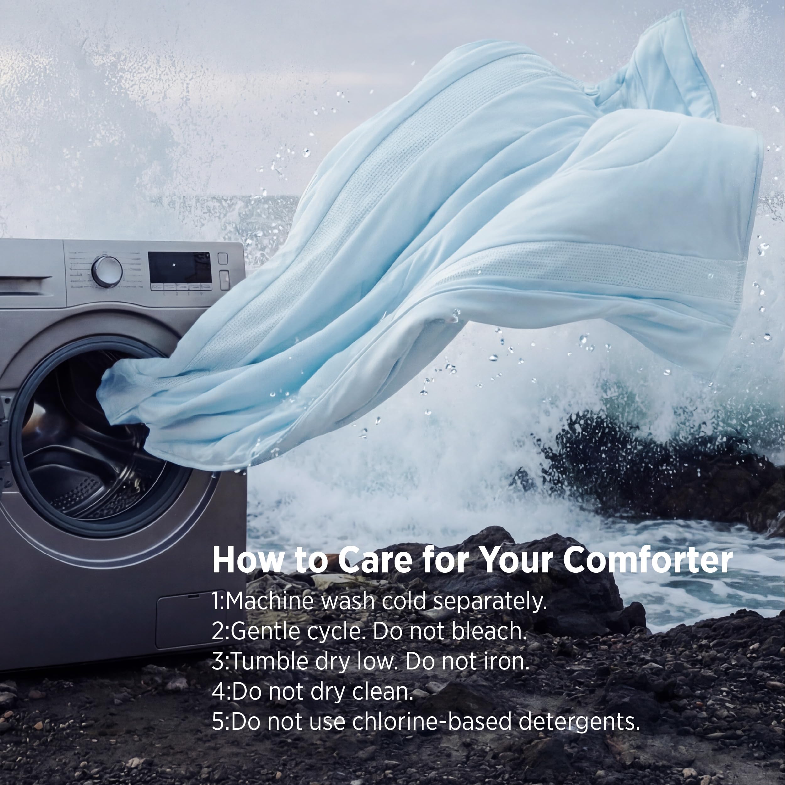 Ultra-Breathable Cooling Comforter, Lightweight Summer Duvet