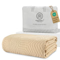 100% Cotton King Size Jacquard Blanket, Soft Lightweight All-Season Coverlet