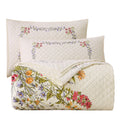 3-Piece Cotton Embroidered Reversible Quilt Set with 2 Pillow Shams
