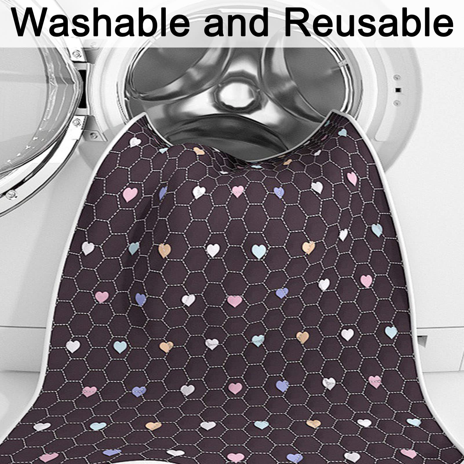 Washable Waterproof Absorbent Bed Protector Pad, 120 × 200 cm