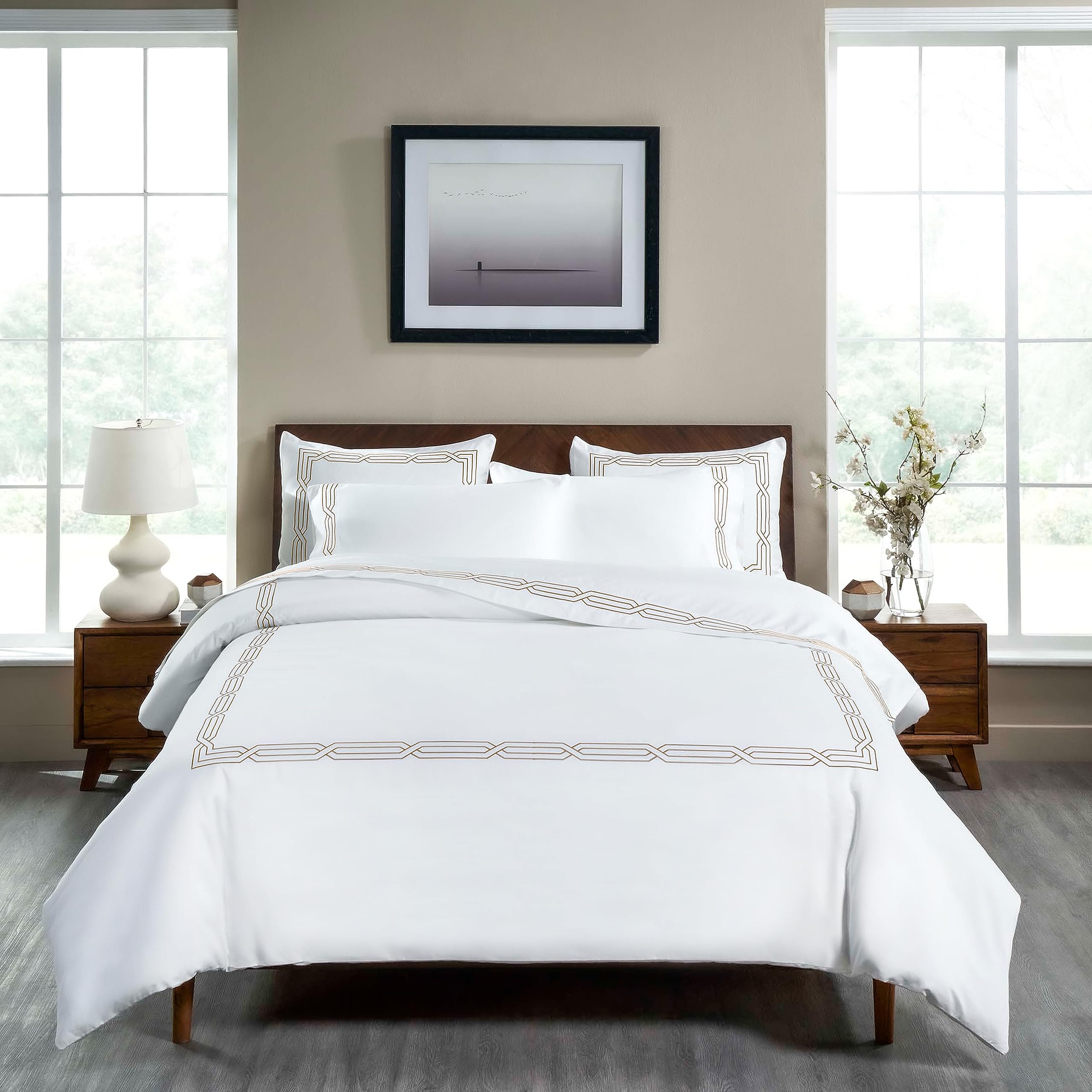 Cotton Blend Polka Dot Sheet Set, Deep Pocket, Sateen Weave