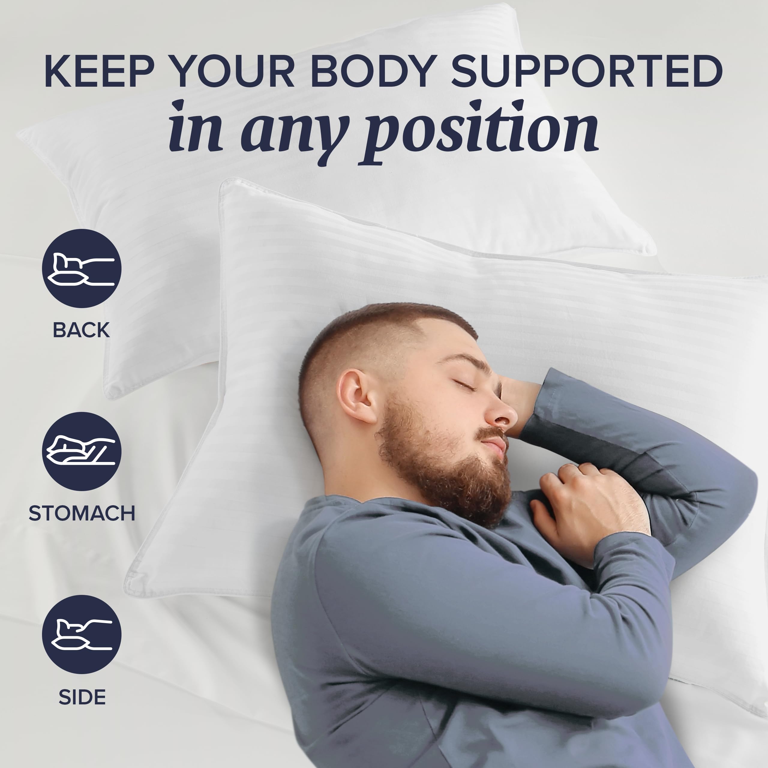2-Piece King Size Pillow & Pillow Protector Set
