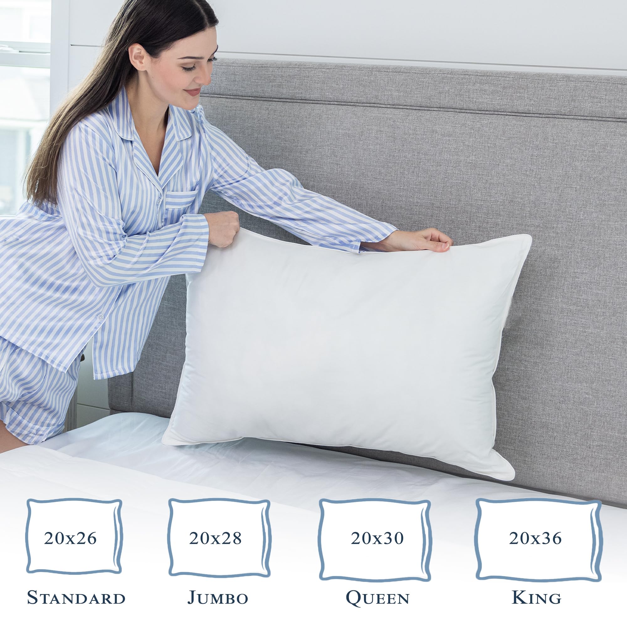 Pillowtex ® Feather/Down-Proof, 100% Cotton, Soft Pillow Protector - 3 Year Warranty