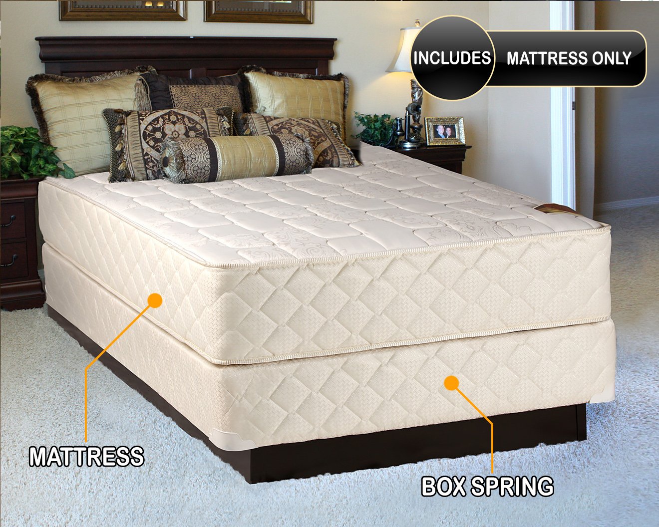California King Medium-Firm Two-Sided Mattress with Protective Cover