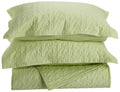 Egyptian Cotton Quilted Coverlet Set, Queen, Spring Green