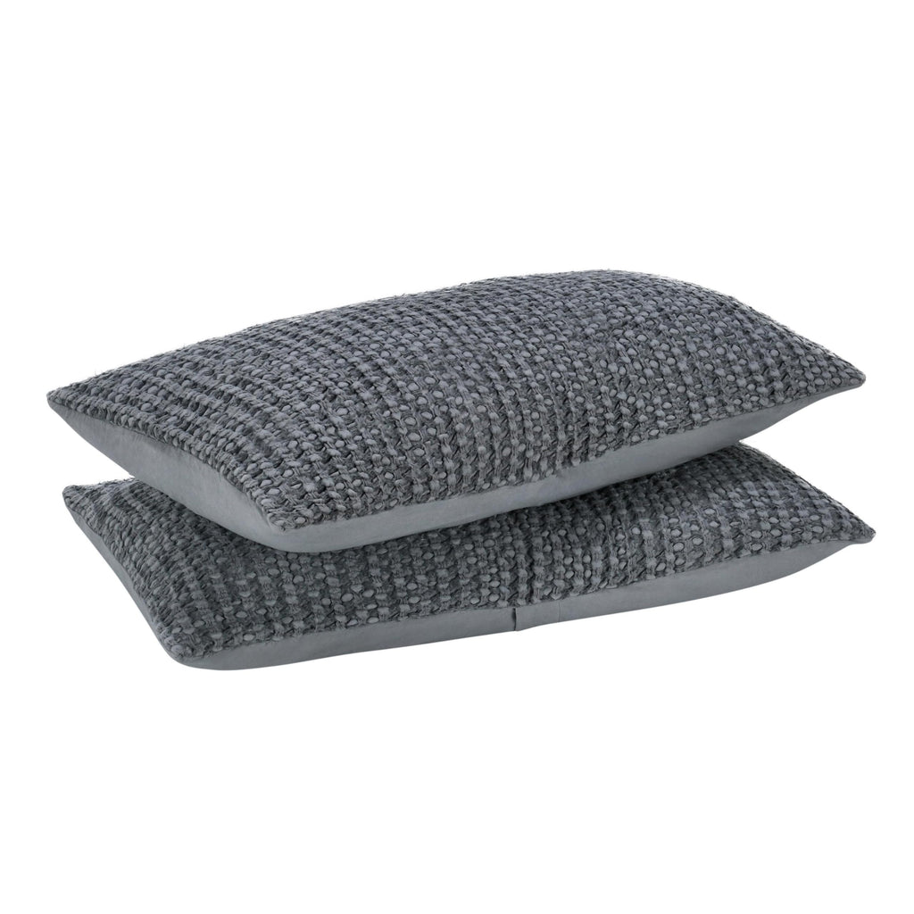 Cotton & Belgian Flax Linen King Pillow Sham, Marina Blue, 20 × 36 in